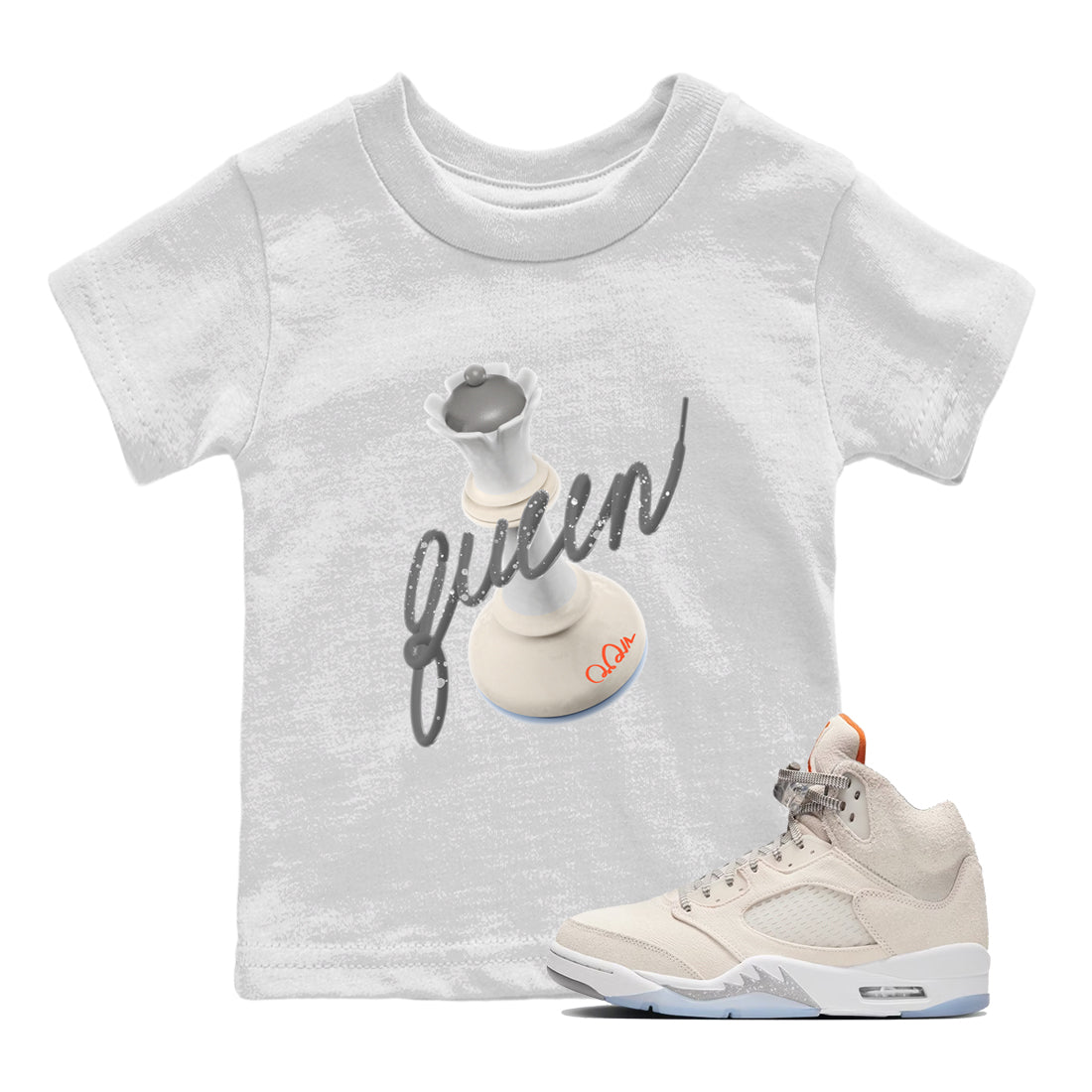 3D Queen Kids Tops - Air Jordan 5 Craft