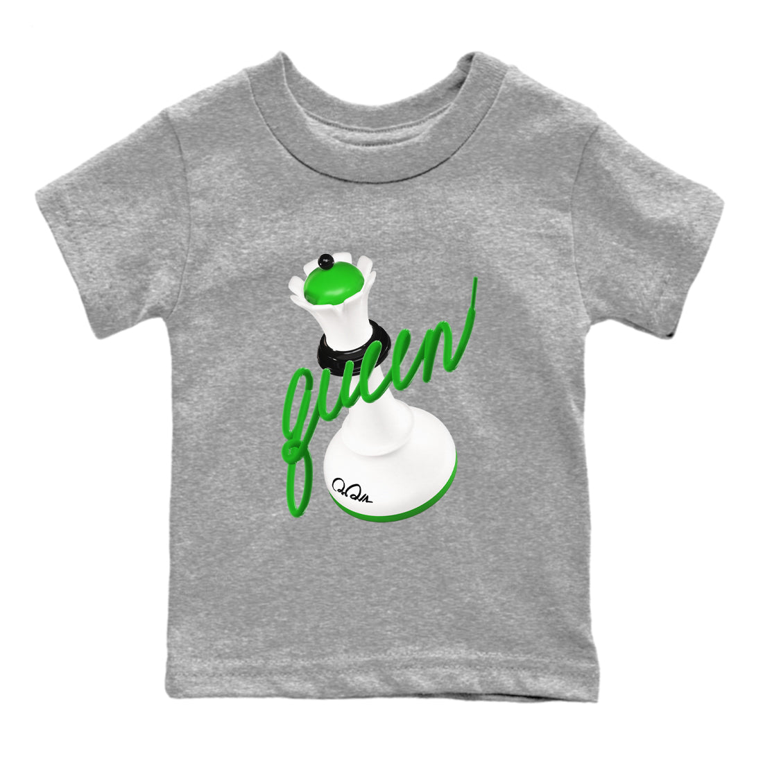 3D Queen snkmatch Tees Kids - Air Jordan 5 Lucky Green