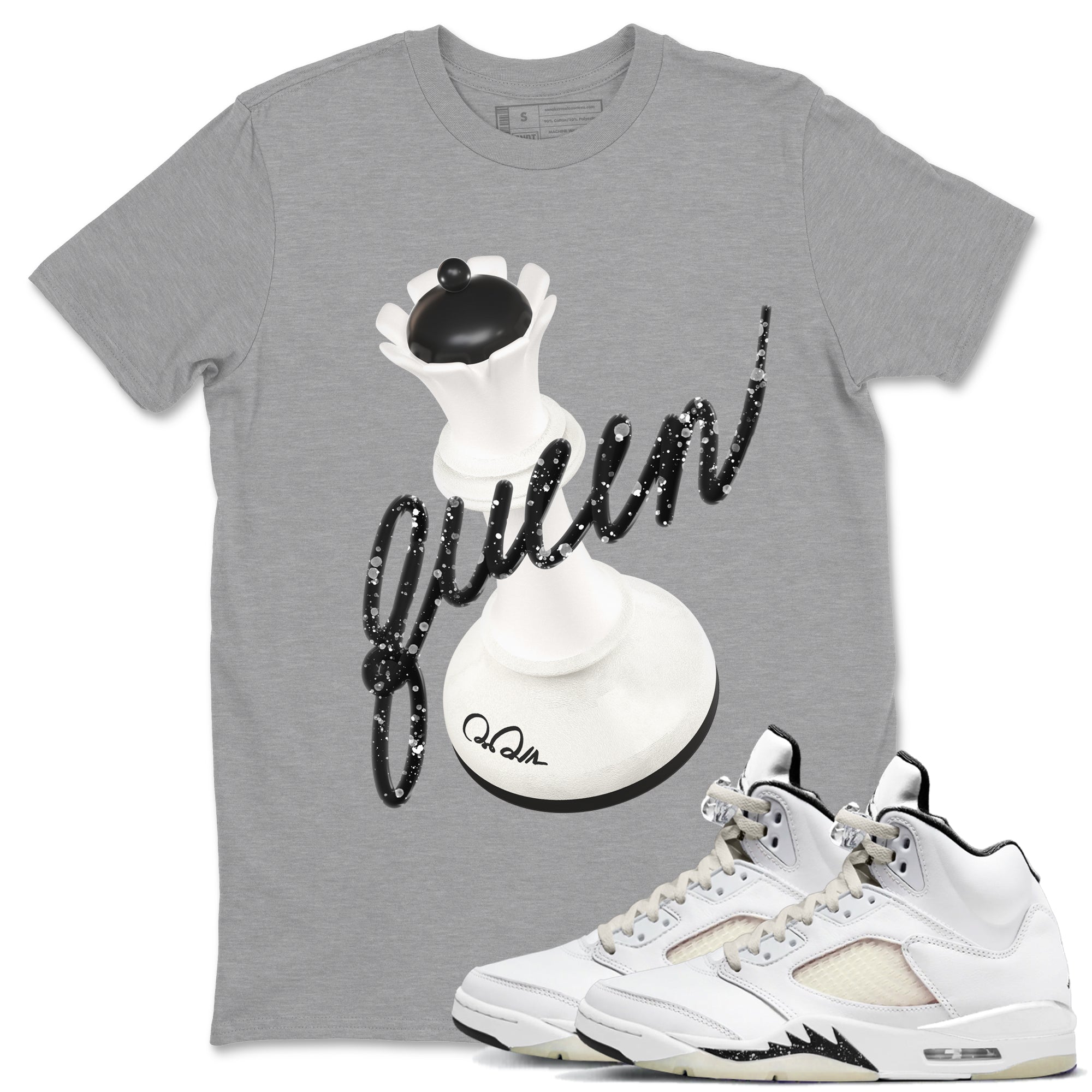 3D Queen snkmatch Tees - Air Jordan 5 Sail
