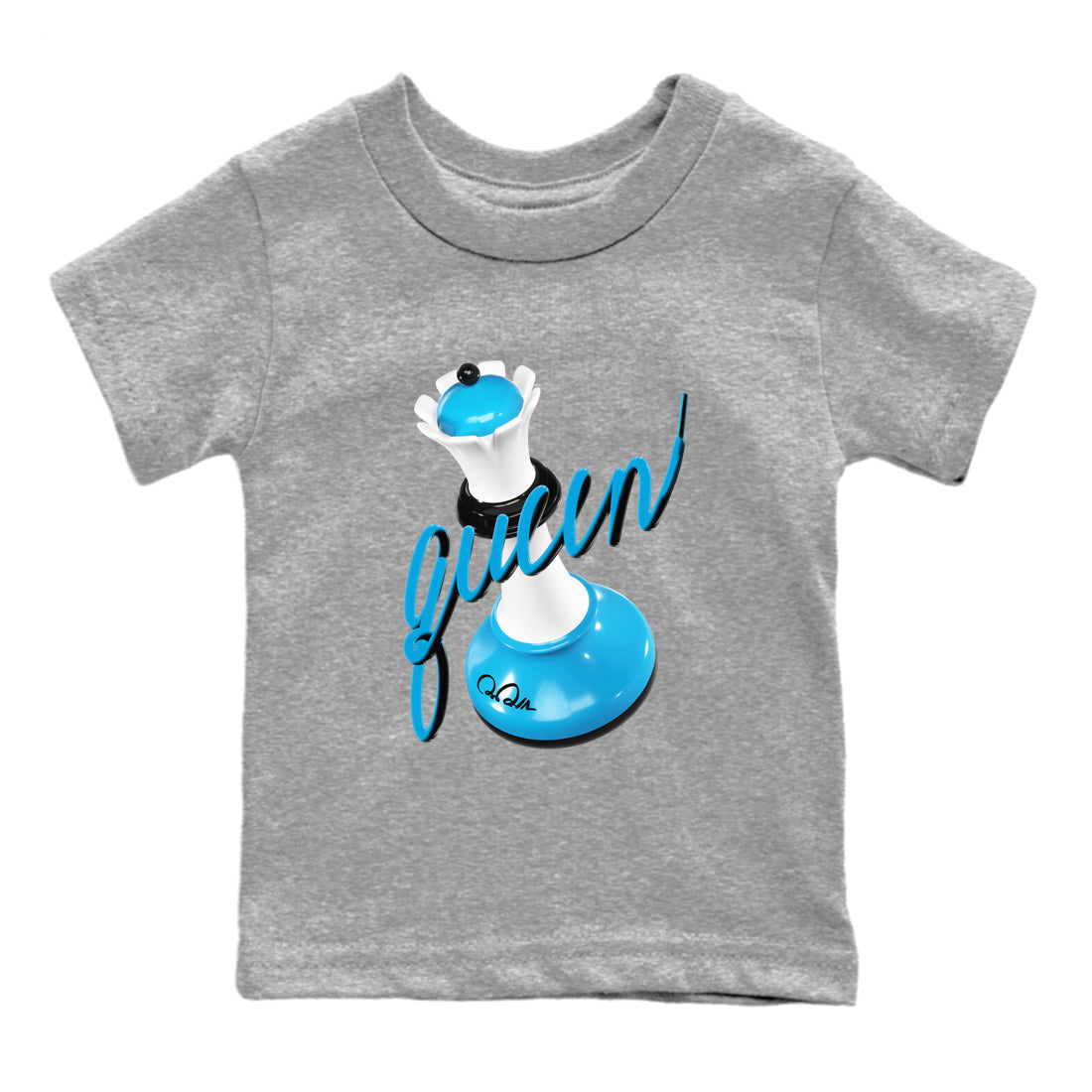 3D Queen snkmatch Tees Kids - Air Jordan 9 Powder Blue