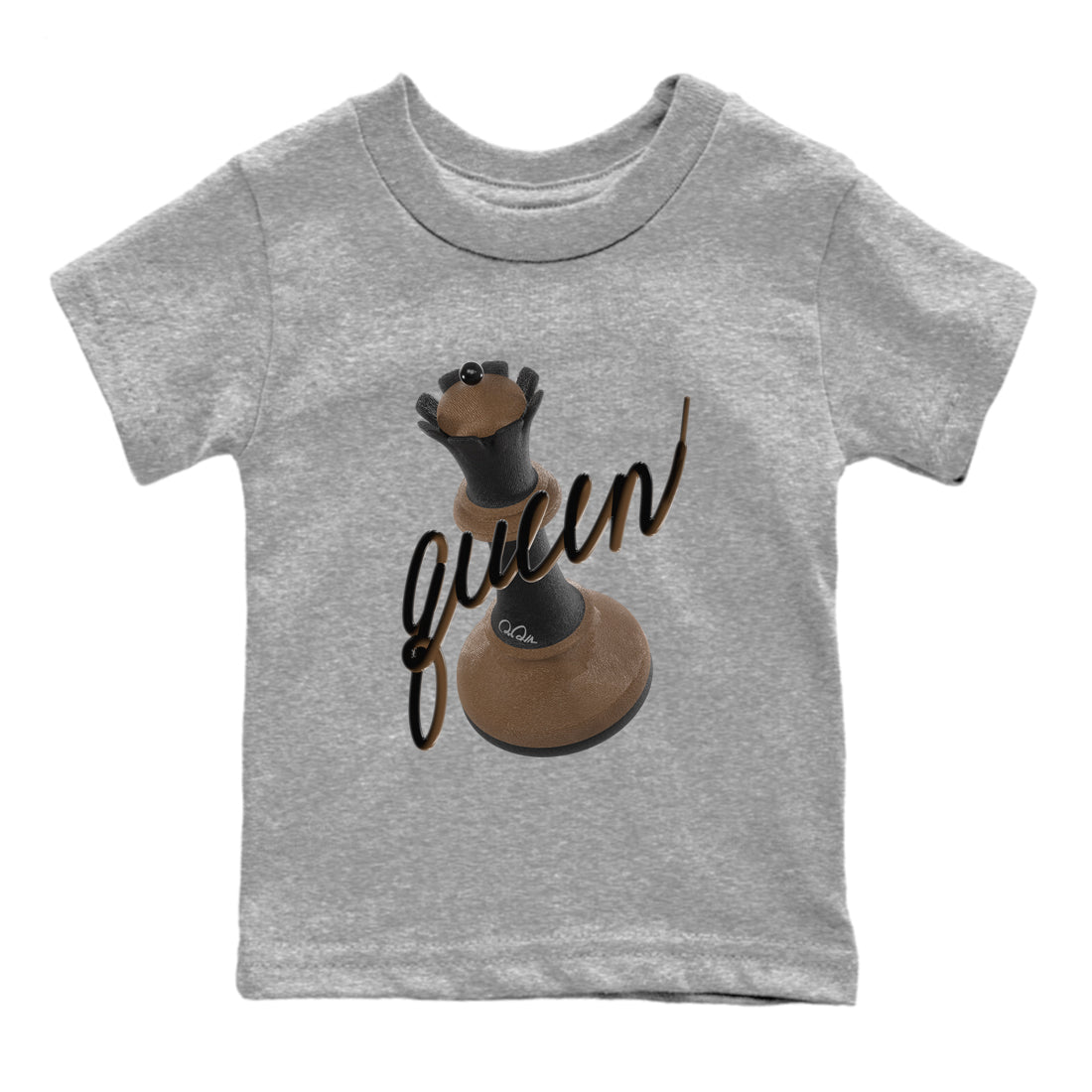 3D Queen snkmatch Tees Kids - Jordan Jumpman Jack Travis Scott Dark Mocha