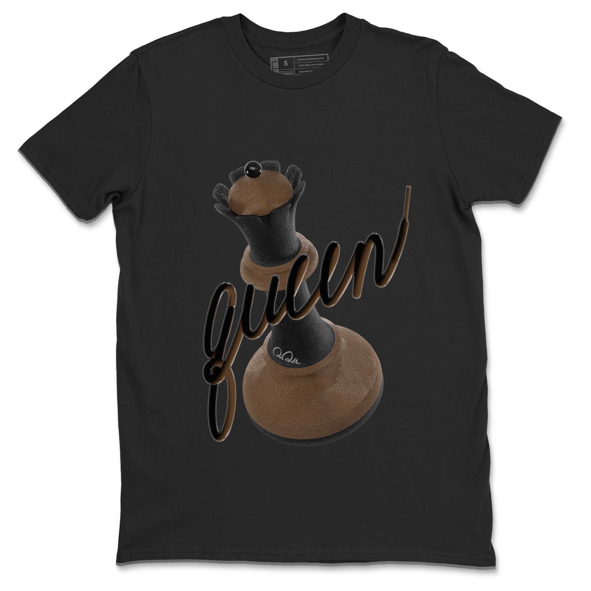 3D Queen snkmatch Tees - Jordan Jumpman Jack Travis Scott Dark Mocha
