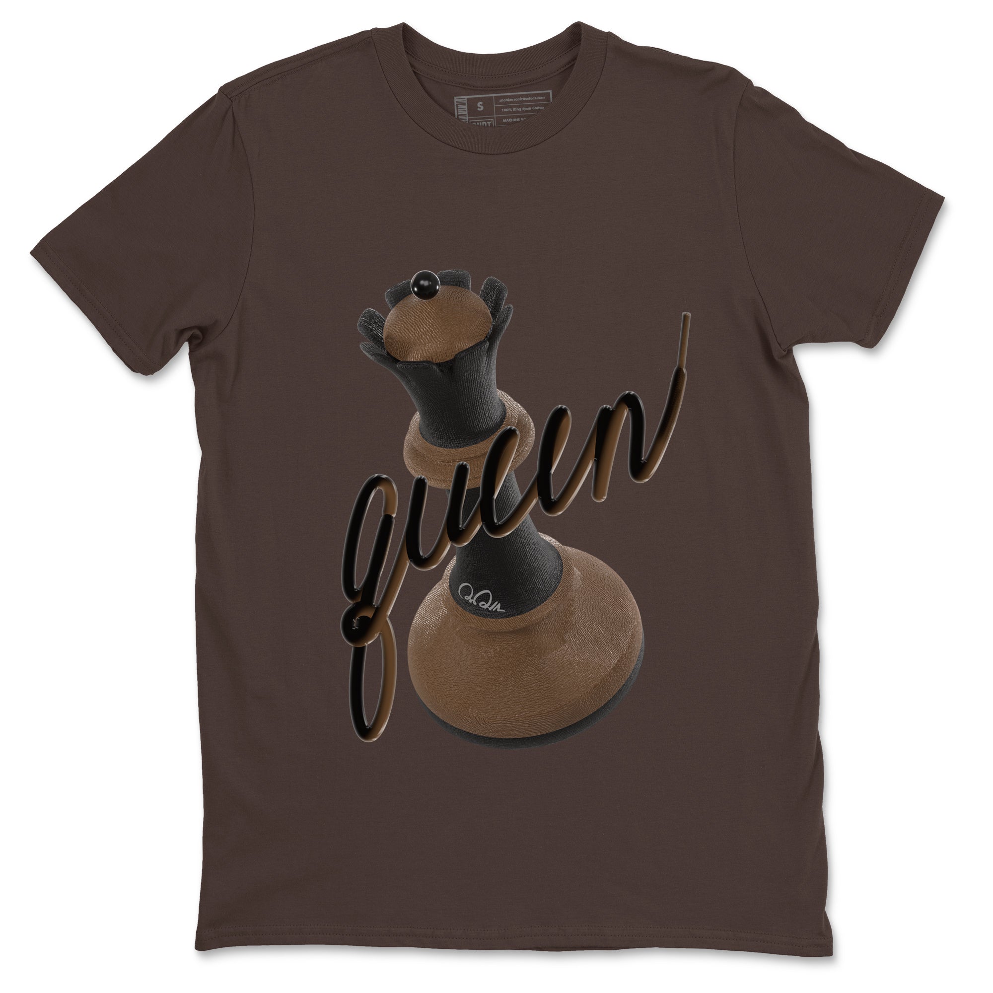 3D Queen snkmatch Tees - Jordan Jumpman Jack Travis Scott Dark Mocha