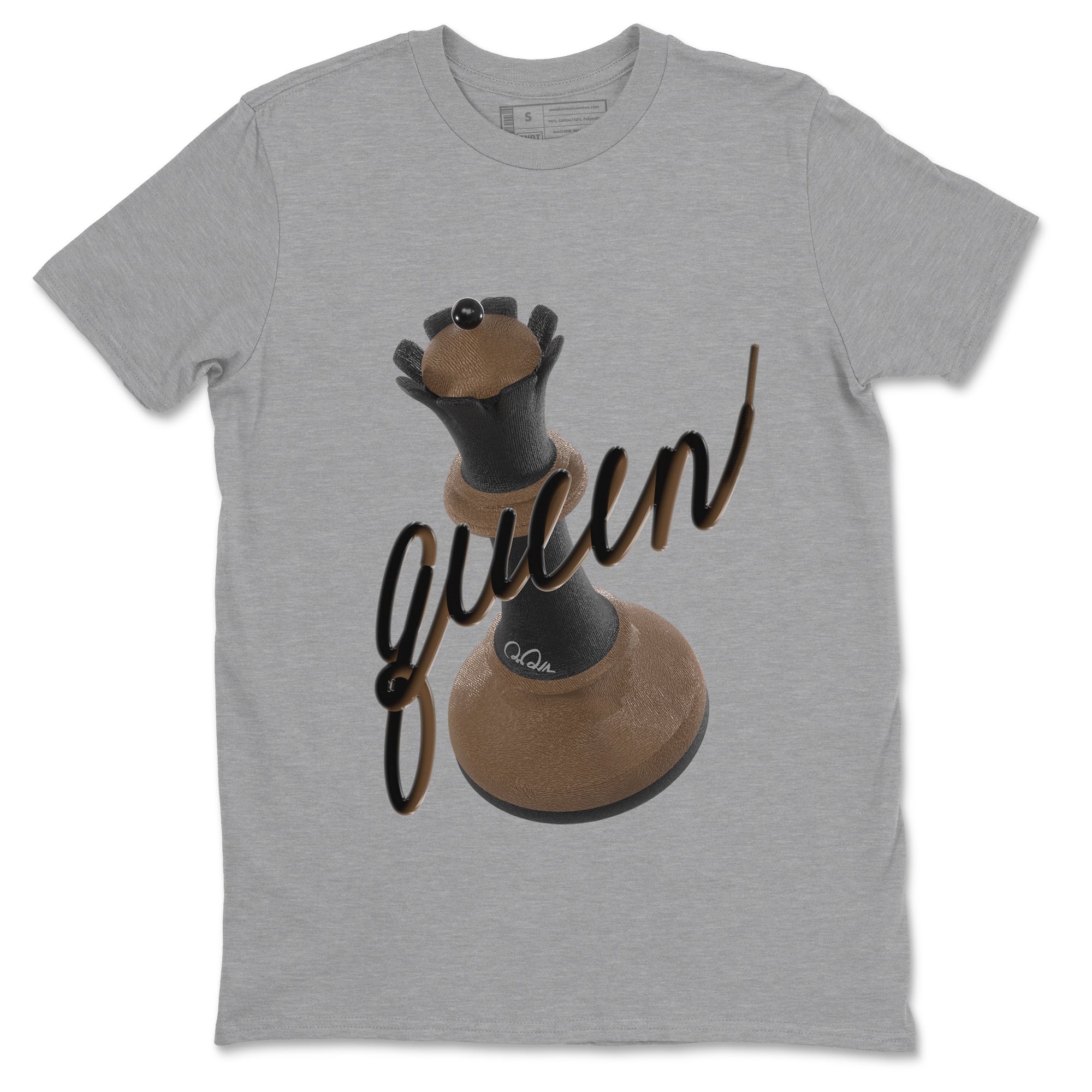 3D Queen snkmatch Tees - Jordan Jumpman Jack Travis Scott Dark Mocha