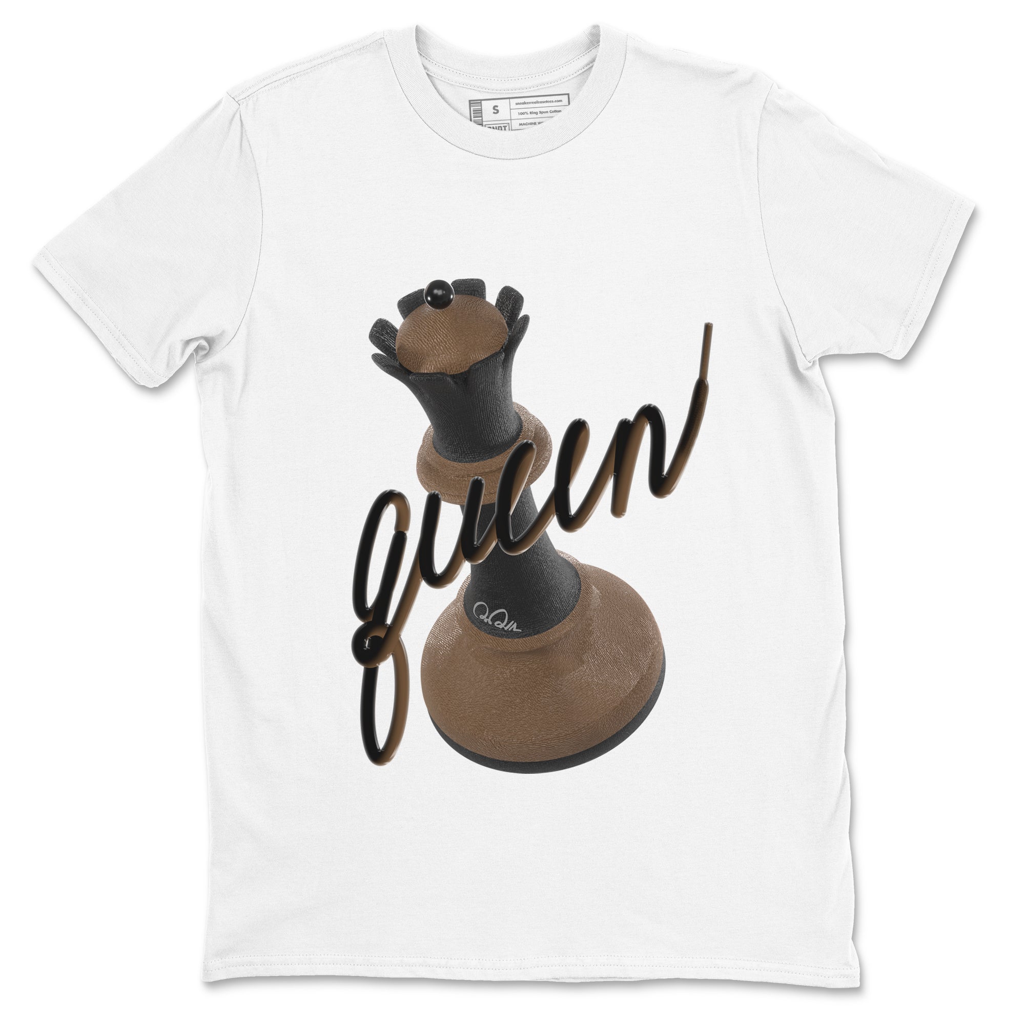 3D Queen snkmatch Tees - Jordan Jumpman Jack Travis Scott Dark Mocha