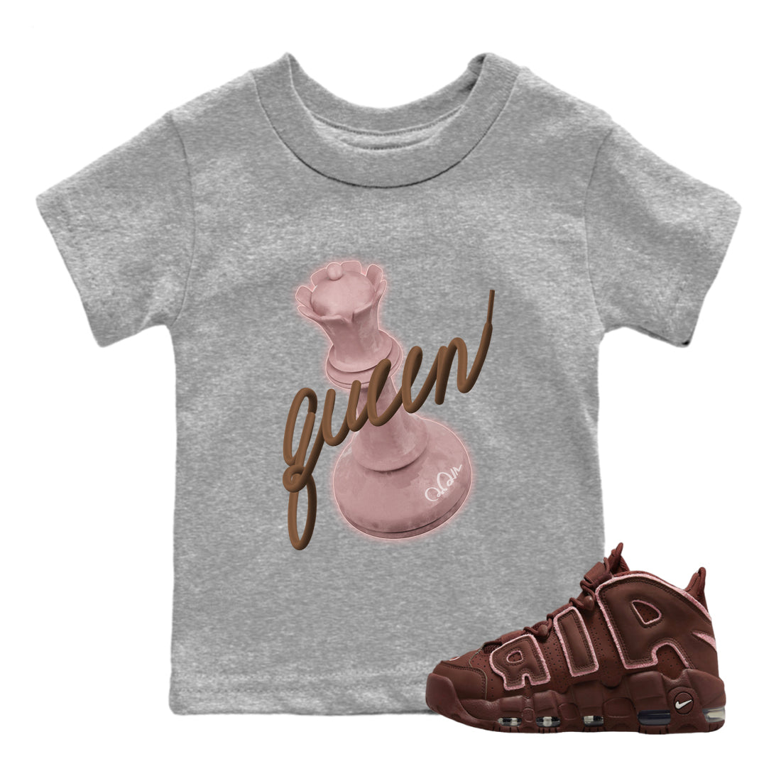 3D Queen Kids Tops - Air More Uptempo Valentines Day