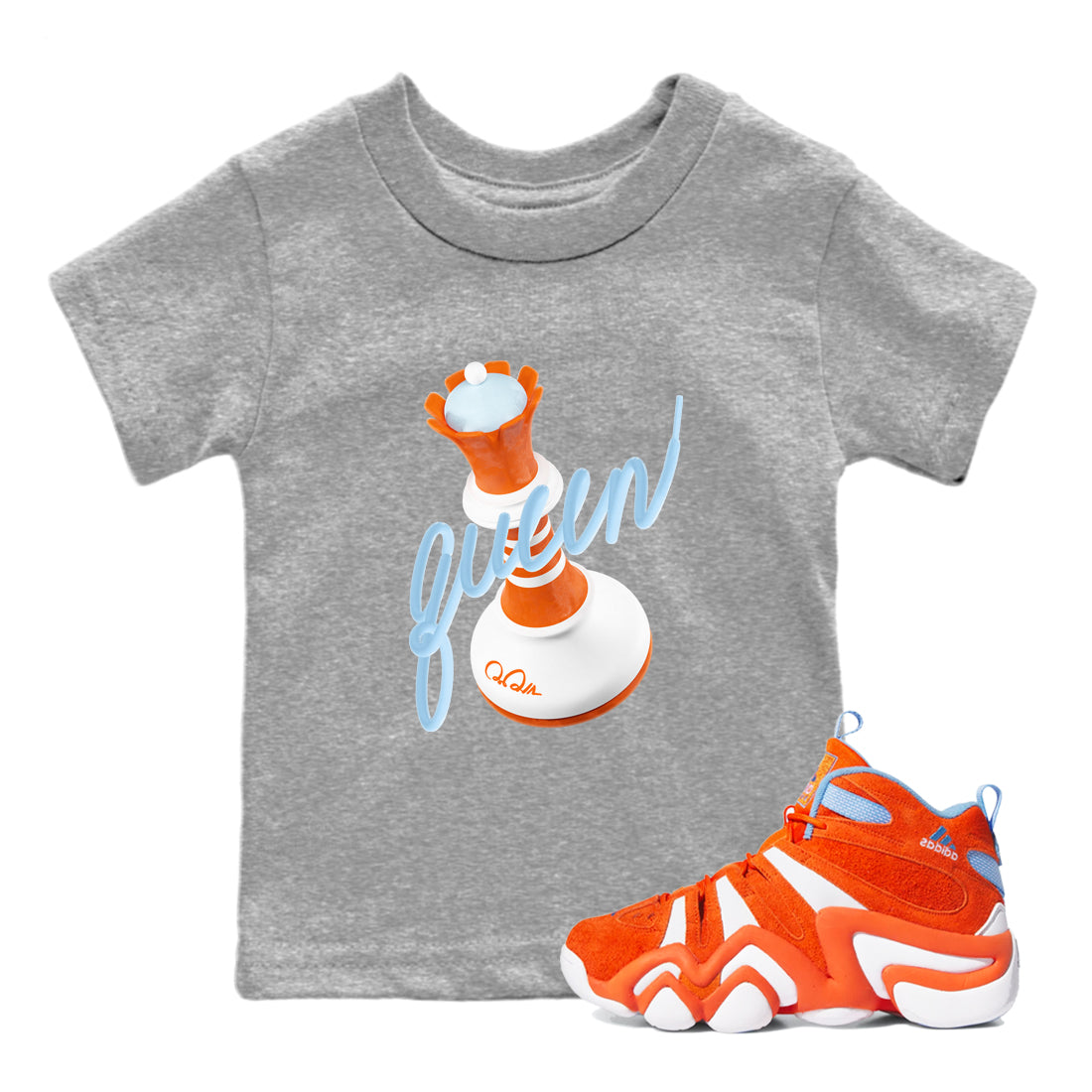 3D Queen snkmatch Tee Kids - Crazy 8 Team Orange