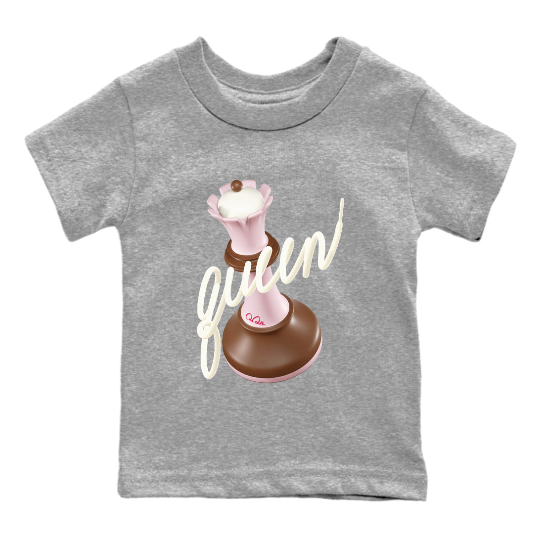3D Queen snkmatch Tees Kids - Dunk Cacao Wow And Pink Foam