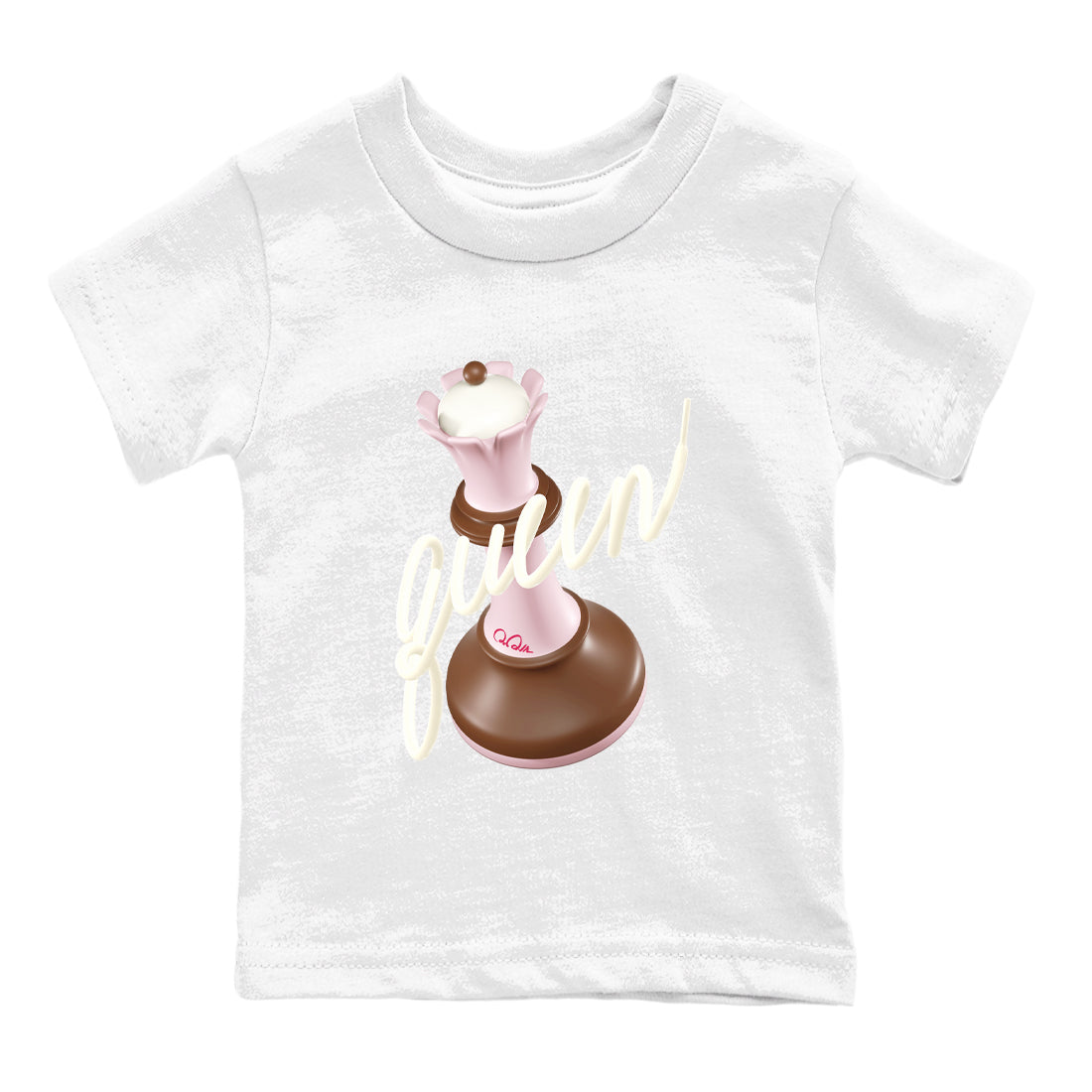 3D Queen snkmatch Tees Kids - Dunk Cacao Wow And Pink Foam