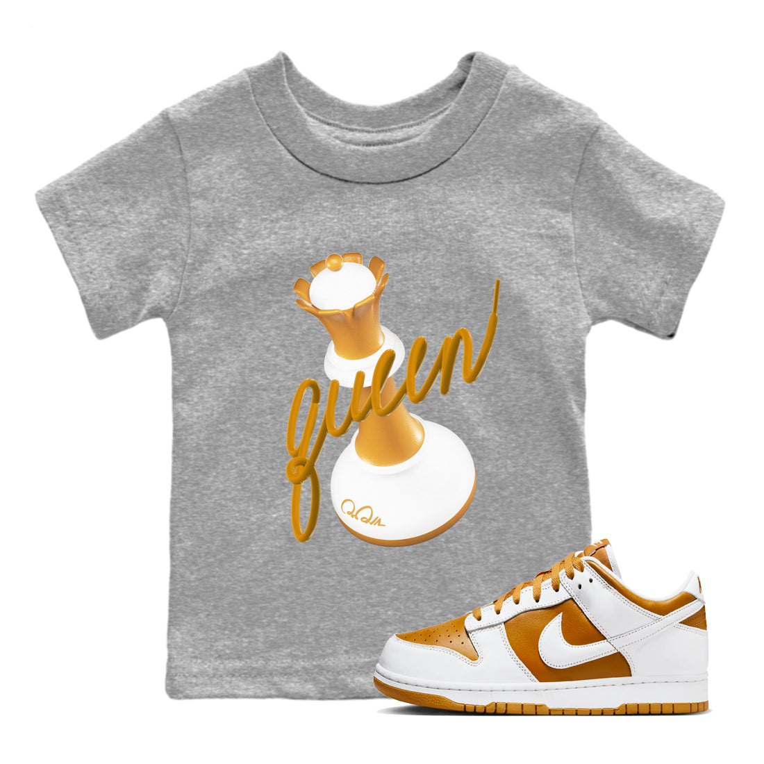 3D Queen snkmatch Tees Kids - Dunk Dark Curry