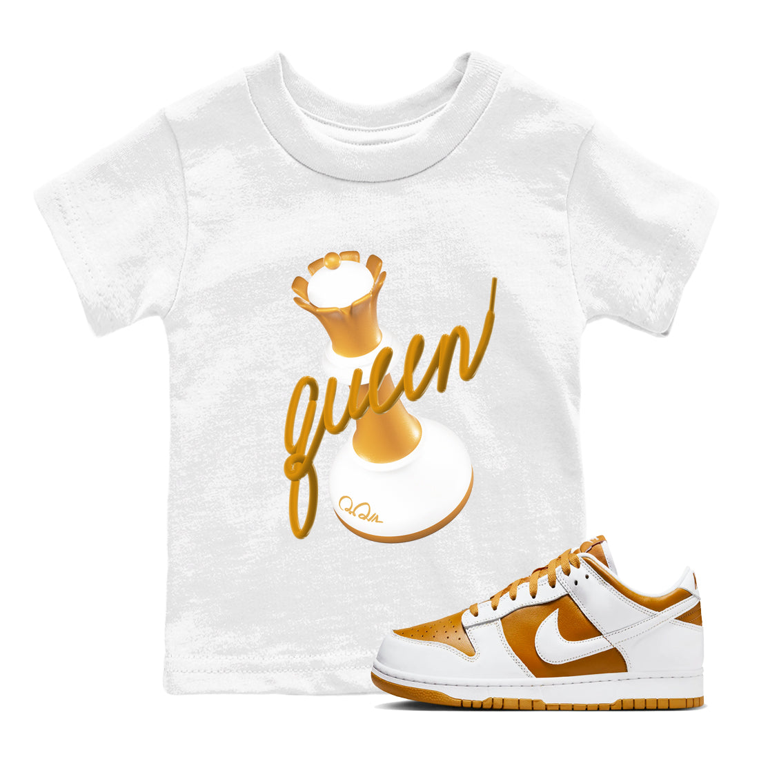 3D Queen snkmatch Tees Kids - Dunk Dark Curry
