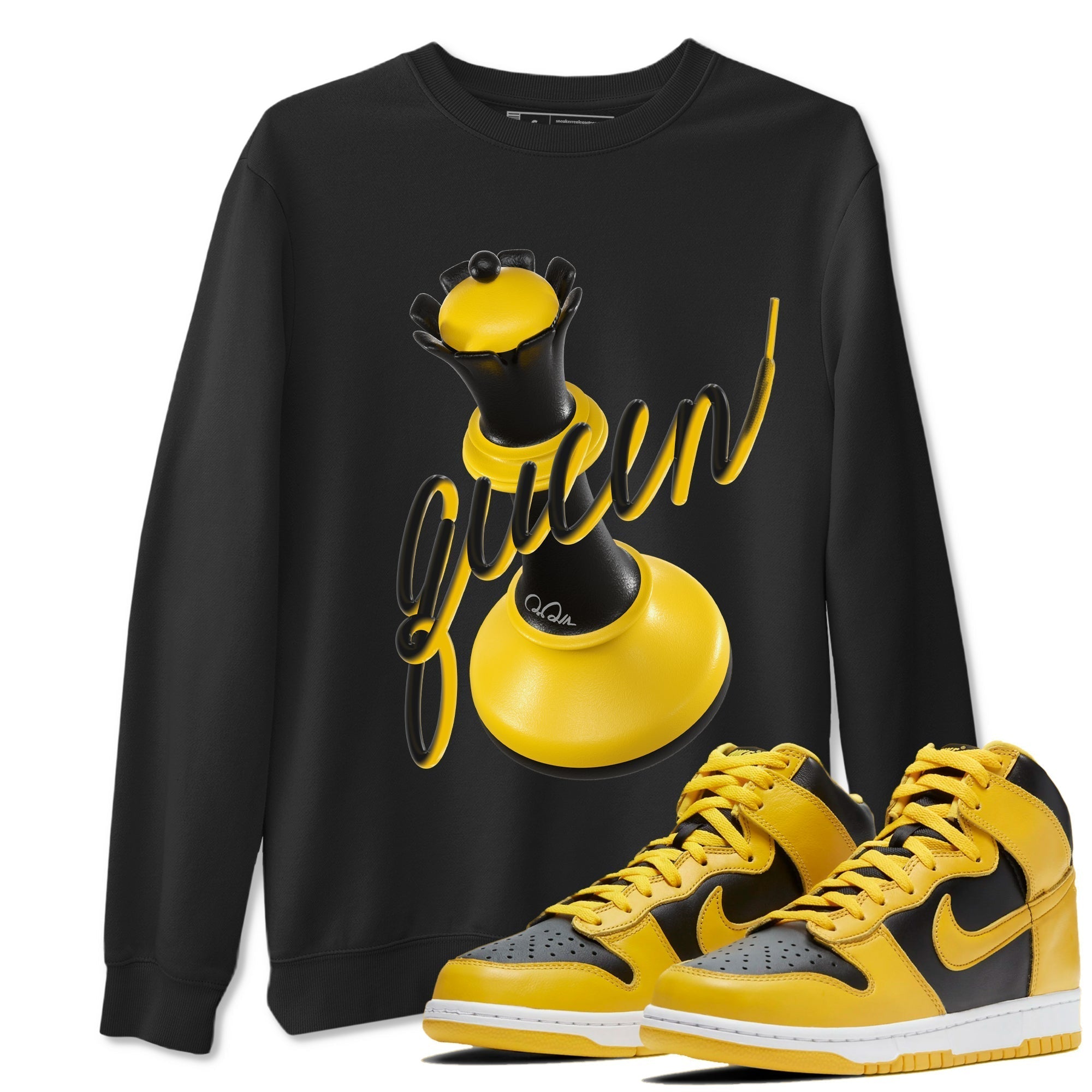 3D Queen snkmatch Tees - Dunk High Pollen