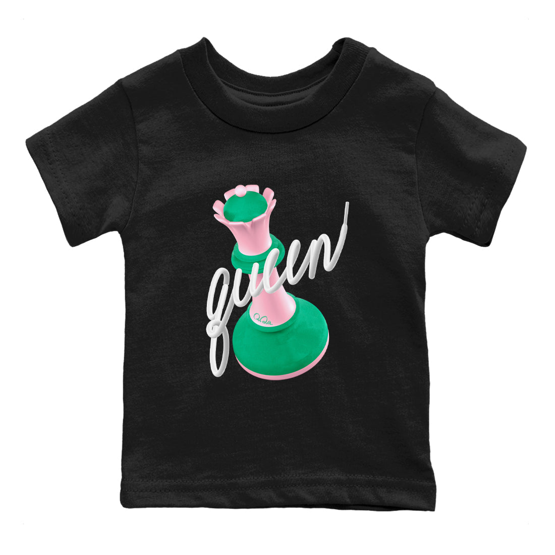 3D Queen snkmatch Tees Kids - Dunk Medium Soft Pink Malachite