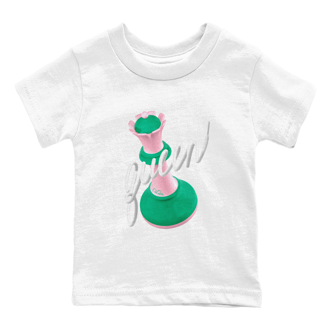 3D Queen snkmatch Tees Kids - Dunk Medium Soft Pink Malachite