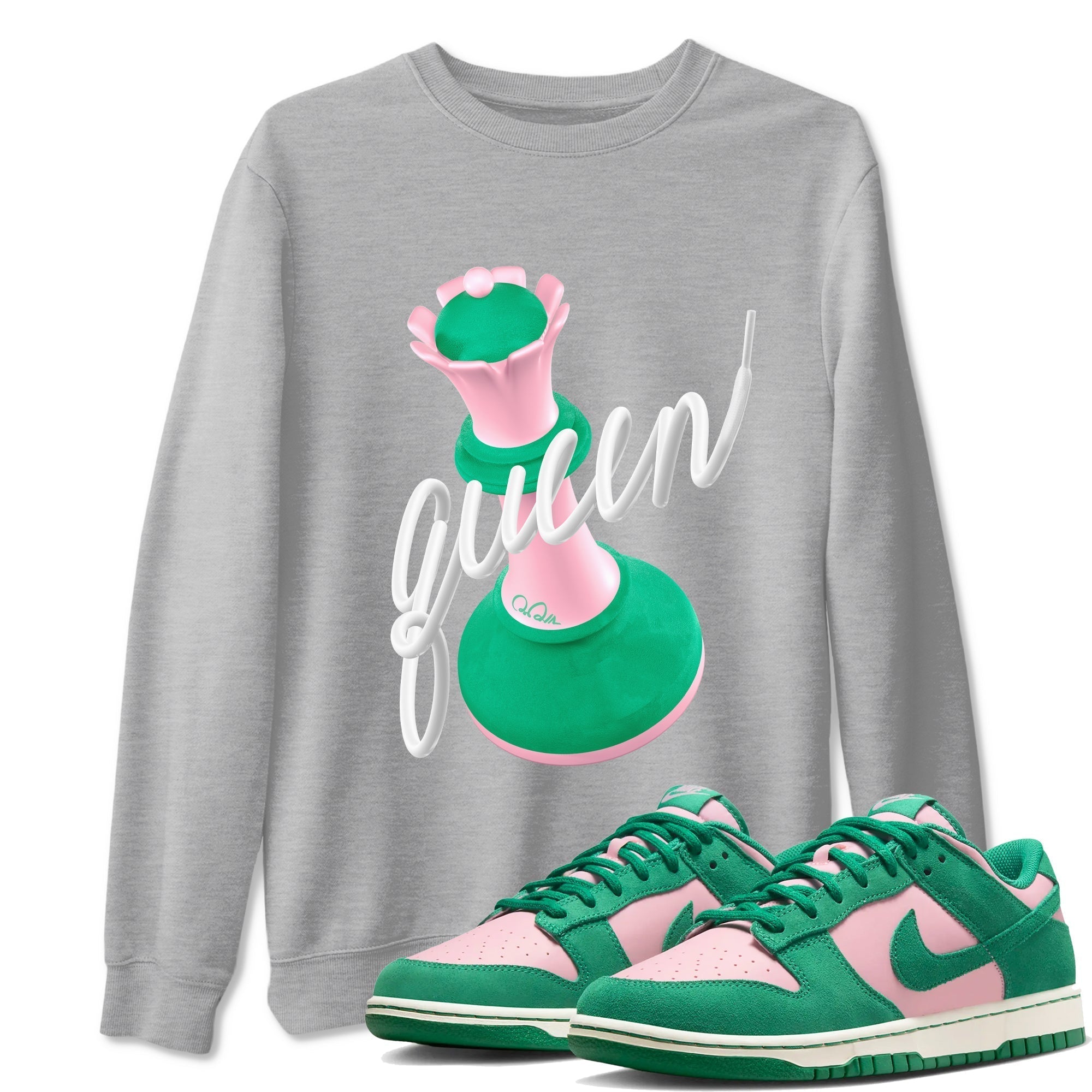 3D Queen snkmatch Tees - Dunk Medium Soft Pink Malachite