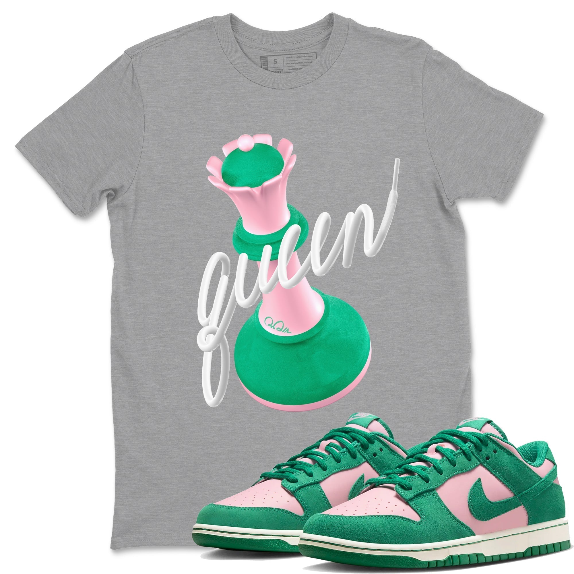 3D Queen snkmatch Tees - Dunk Medium Soft Pink Malachite