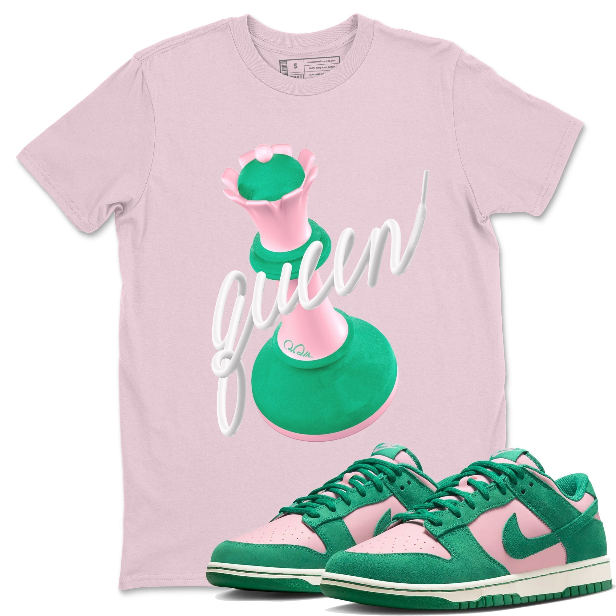 3D Queen snkmatch Tees - Dunk Medium Soft Pink Malachite