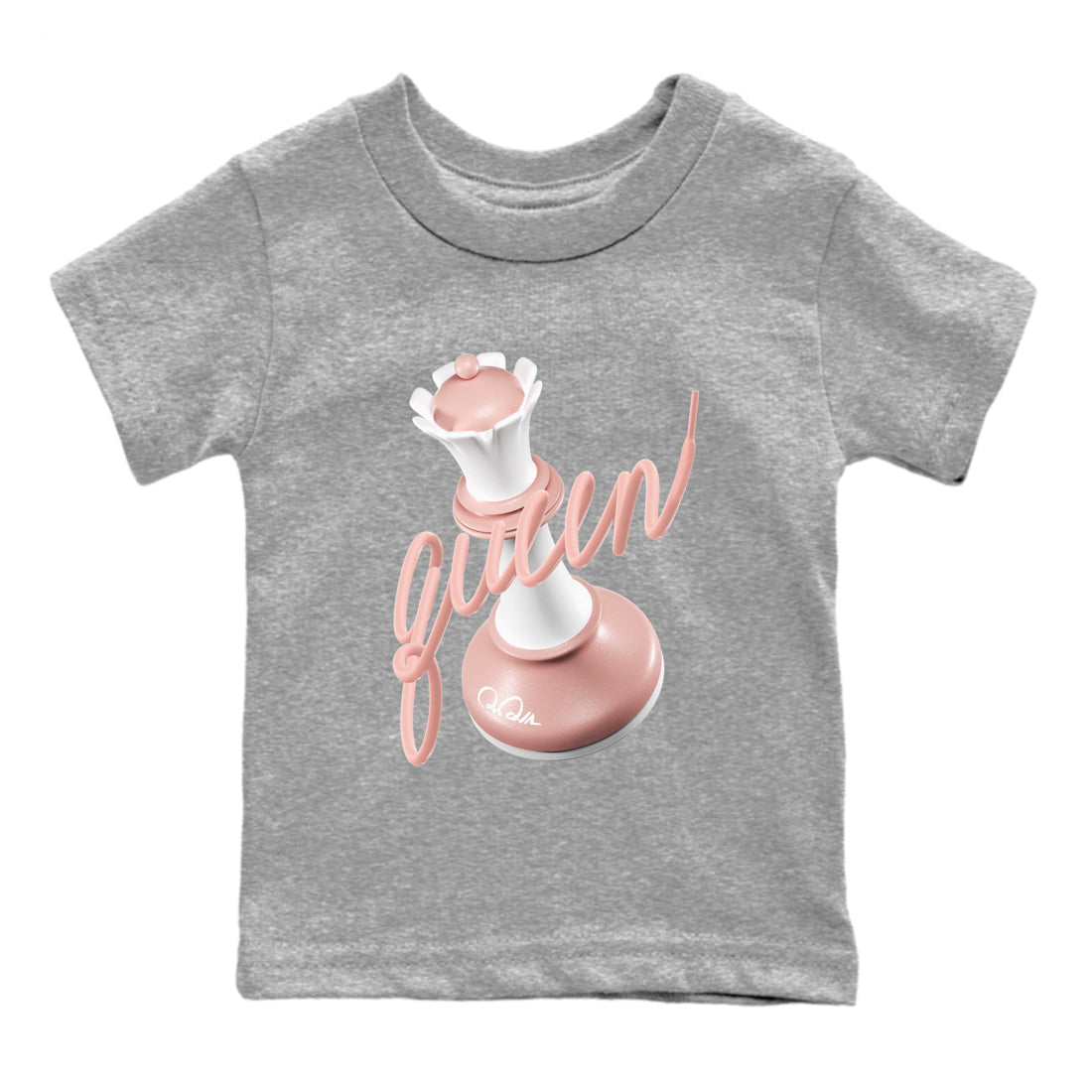3D Queen snkmatch Tee Kids - Dunk Rose Whisper