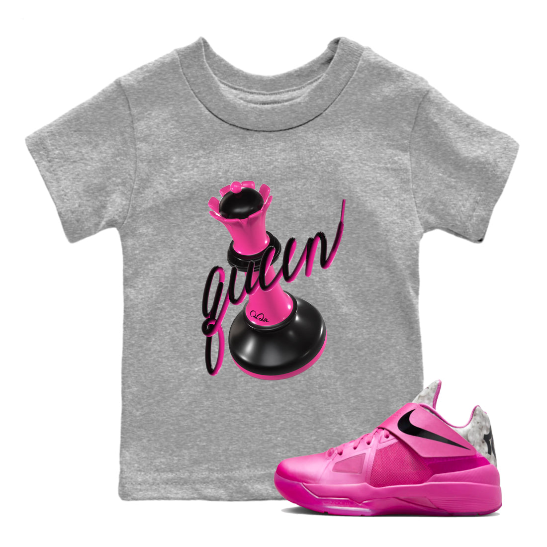 3D Queen snkmatch Tees Kids - KD 4 Aunt Pearl