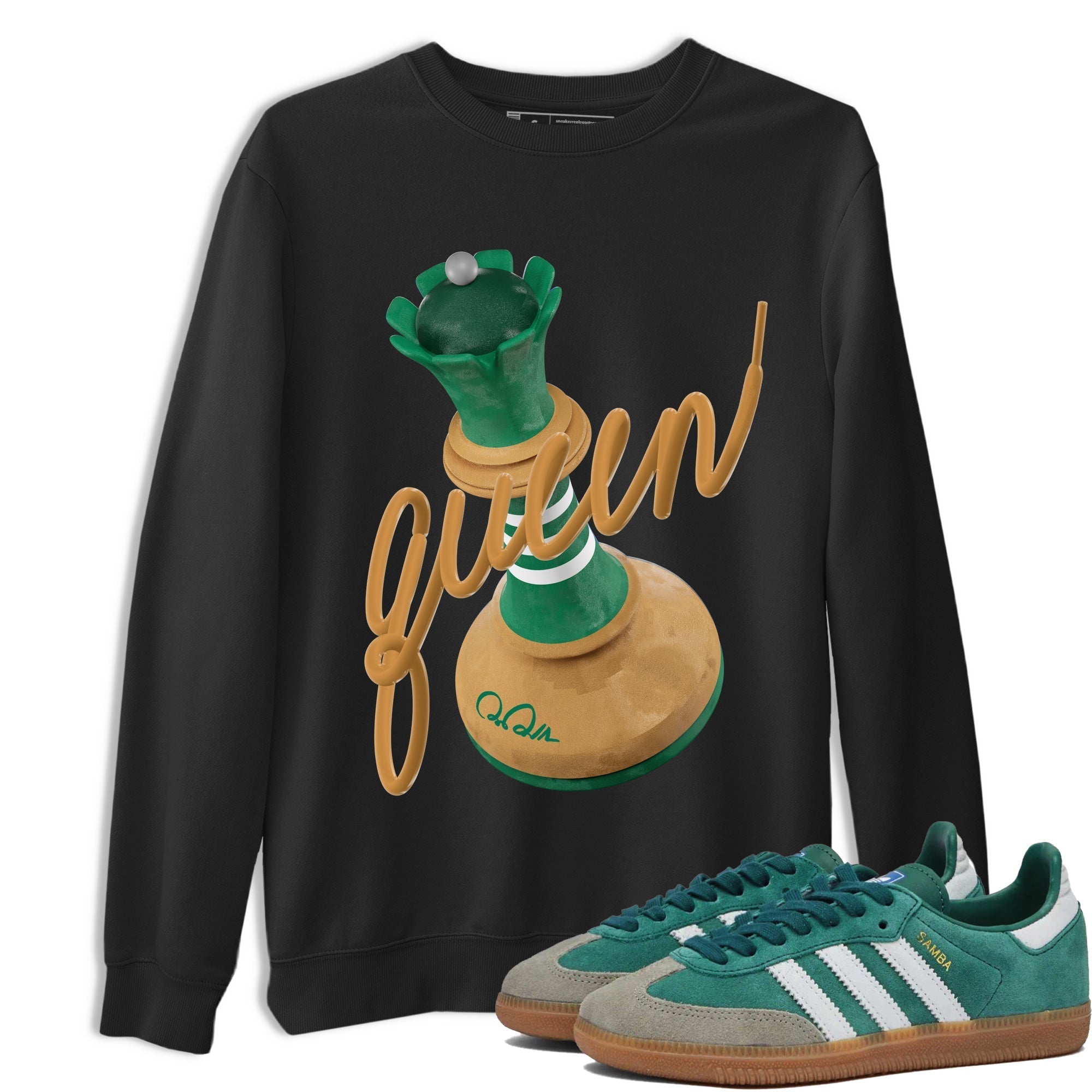 3D Queen snkmatch Tee - Samba Collegiate Green Gum