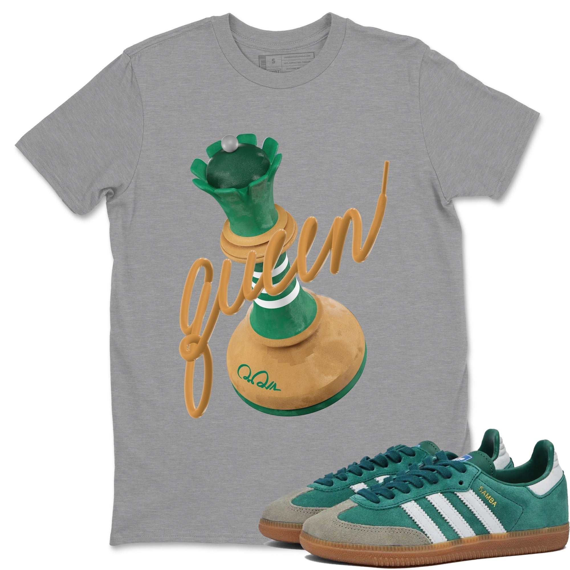 3D Queen snkmatch Tee - Samba Collegiate Green Gum