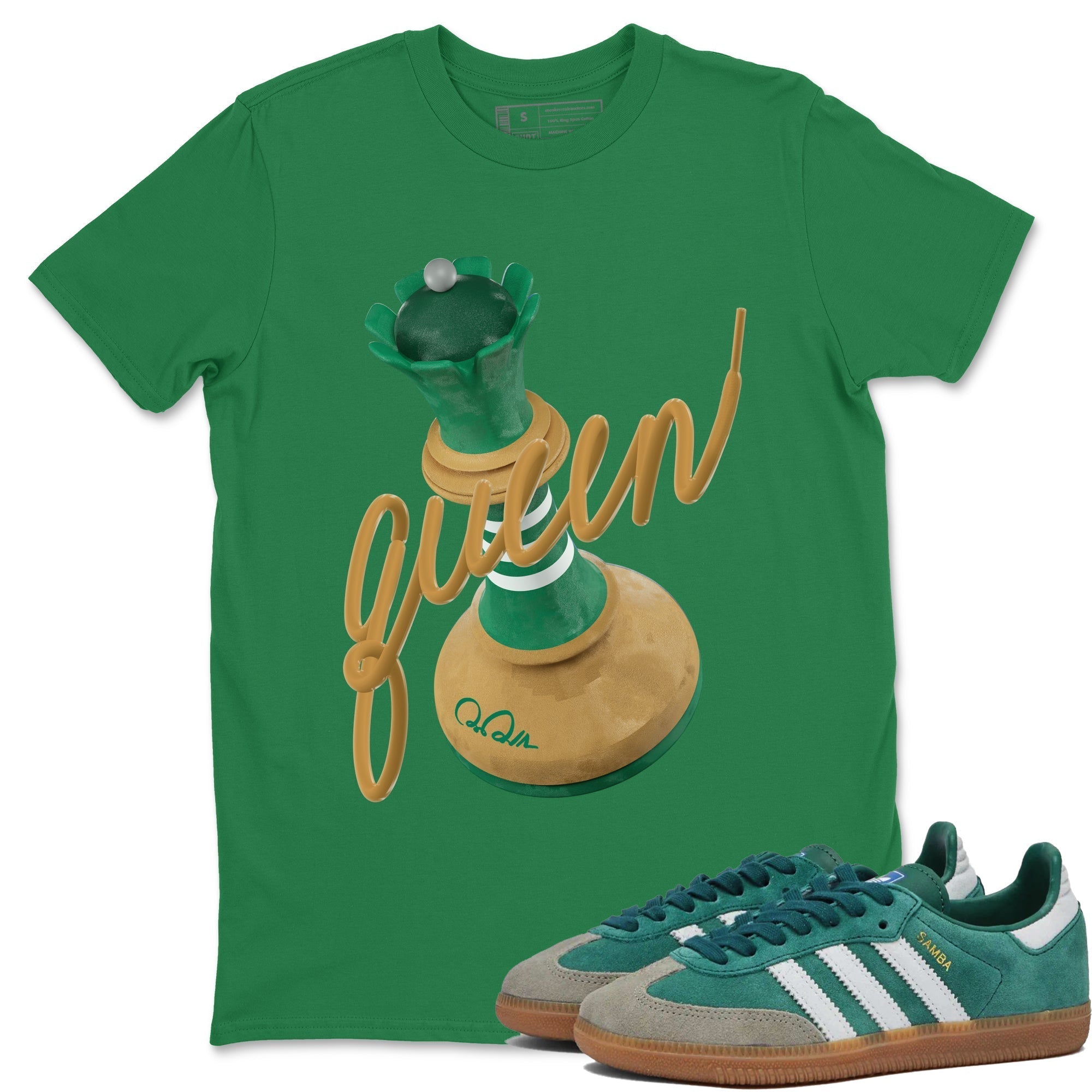 3D Queen snkmatch Tee - Samba Collegiate Green Gum