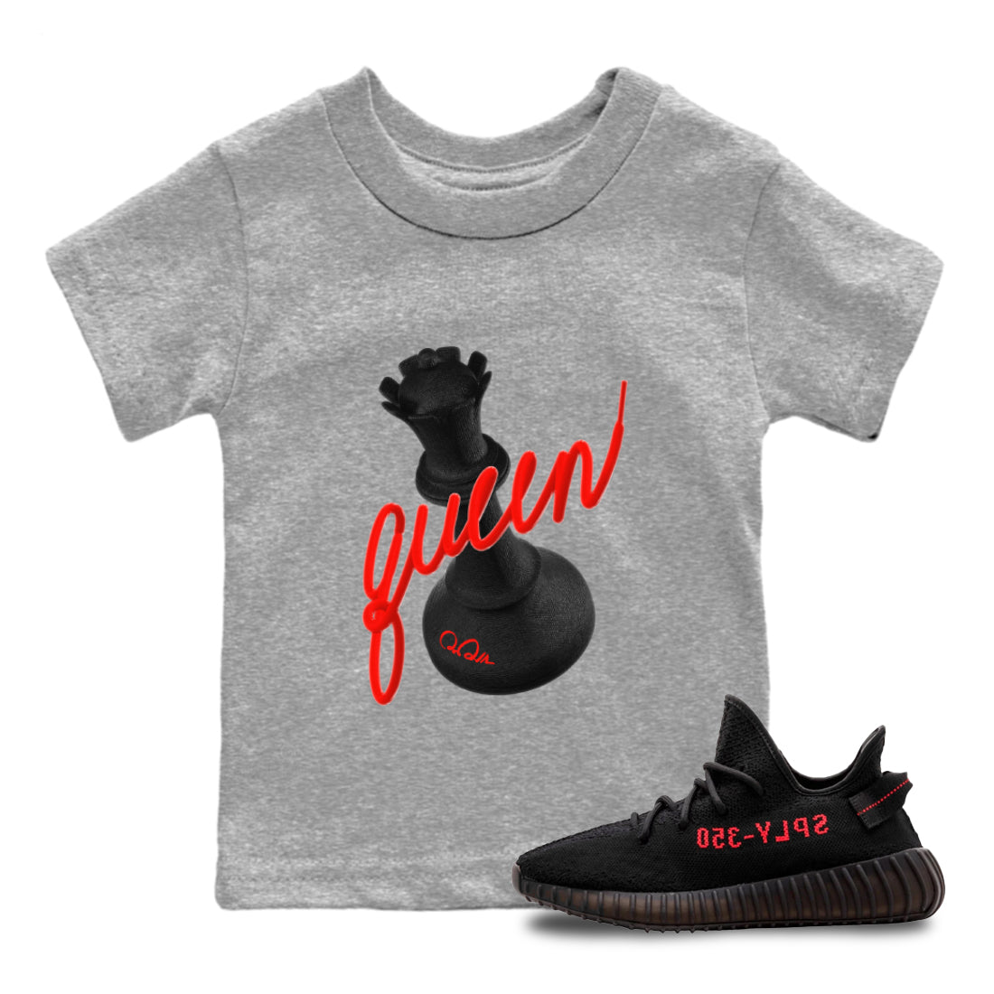 3D Queen snkmatch Tee Kids - Yeezy 350 Bred