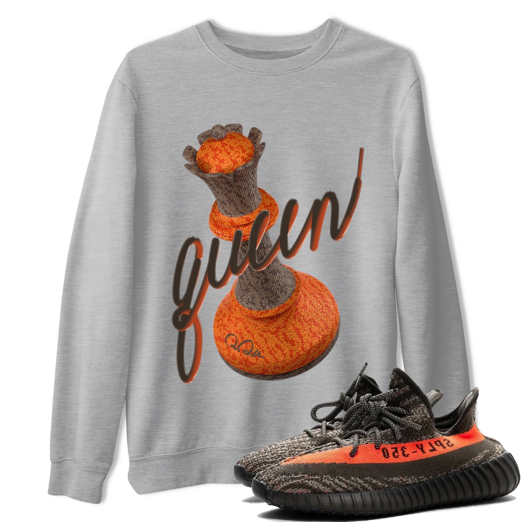 3D Queen snkmatch Tee - Yeezy 350 Carbon Beluga