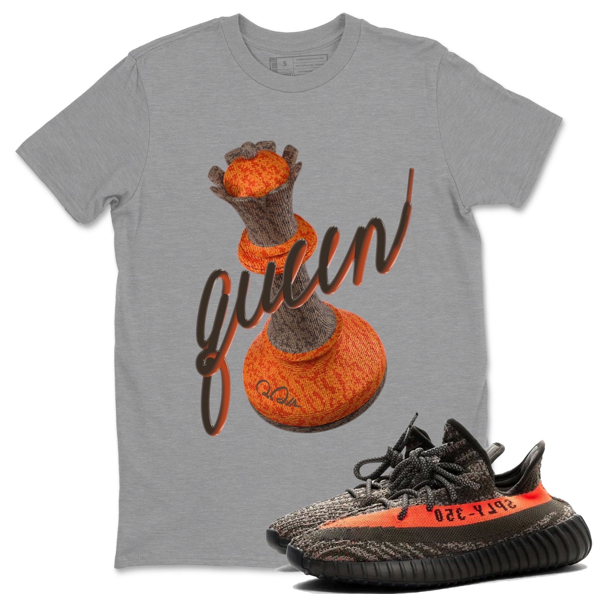 3D Queen snkmatch Tee - Yeezy 350 Carbon Beluga