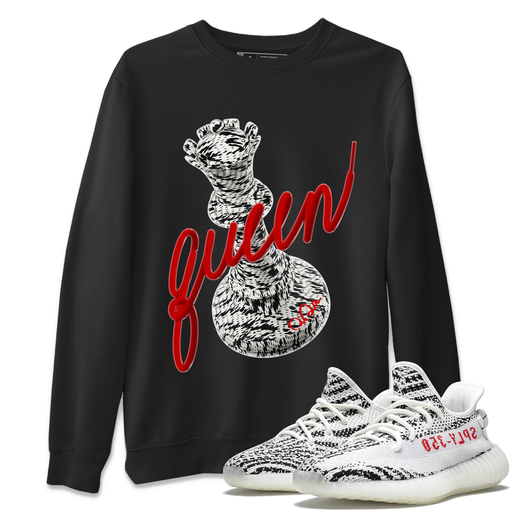 3D Queen Unisex Tops - Yeezy 350 Zebra