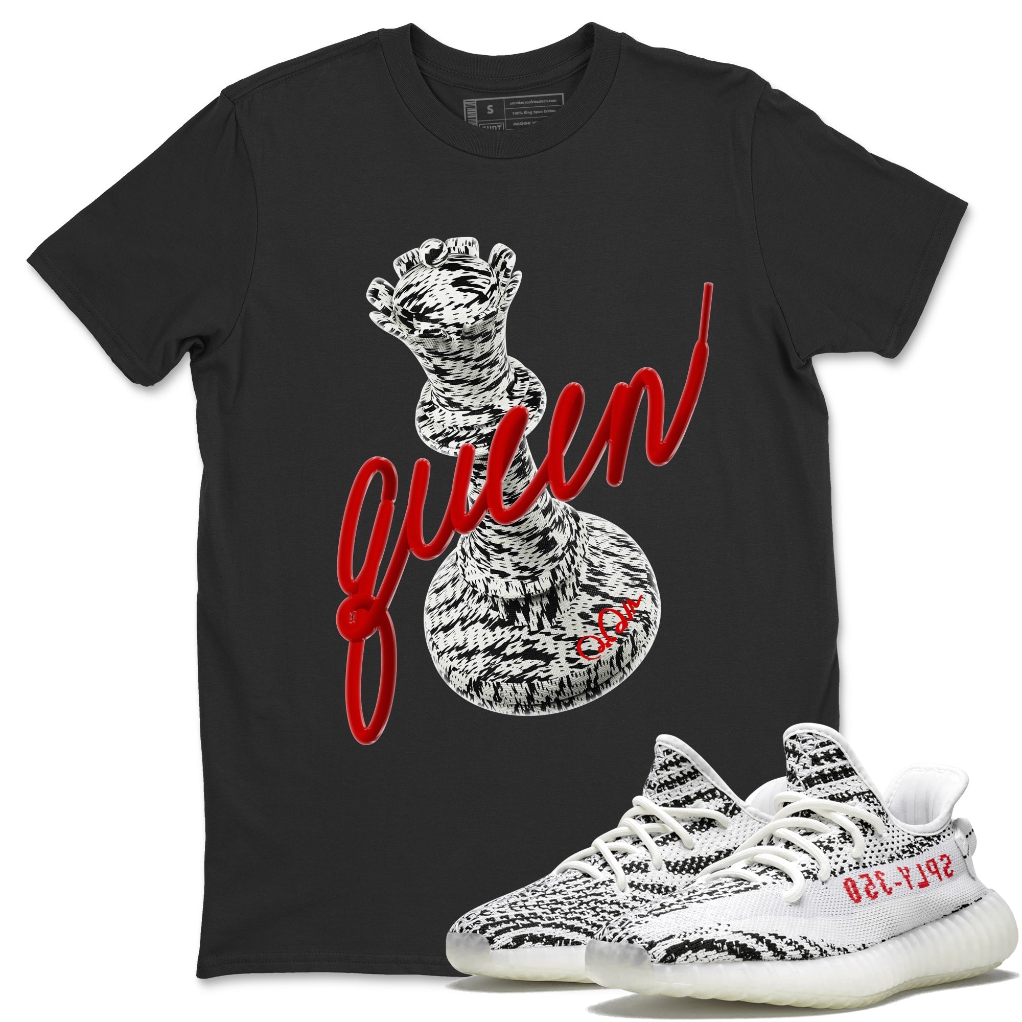 3D Queen Unisex Tops - Yeezy 350 Zebra