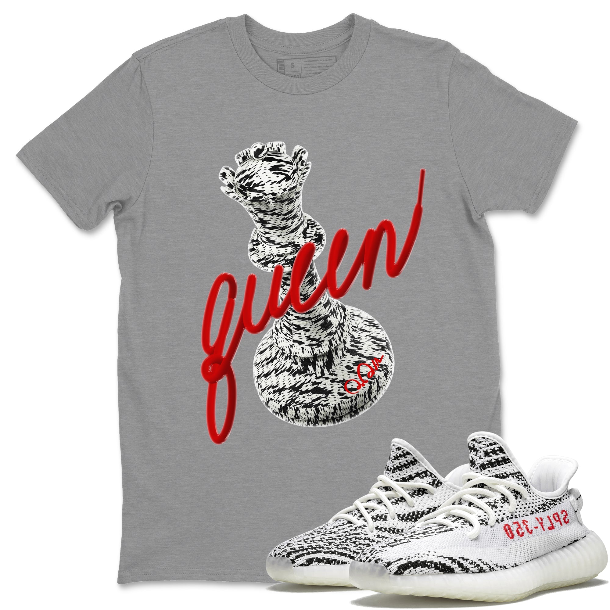 3D Queen Unisex Tops - Yeezy 350 Zebra