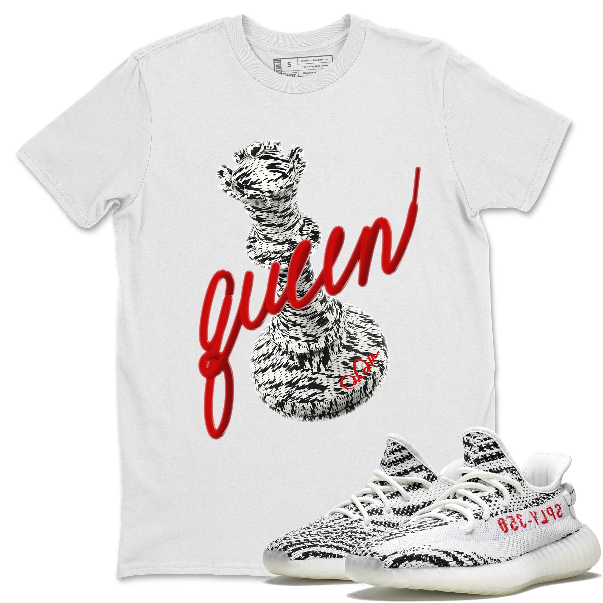 3D Queen Unisex Tops - Yeezy 350 Zebra