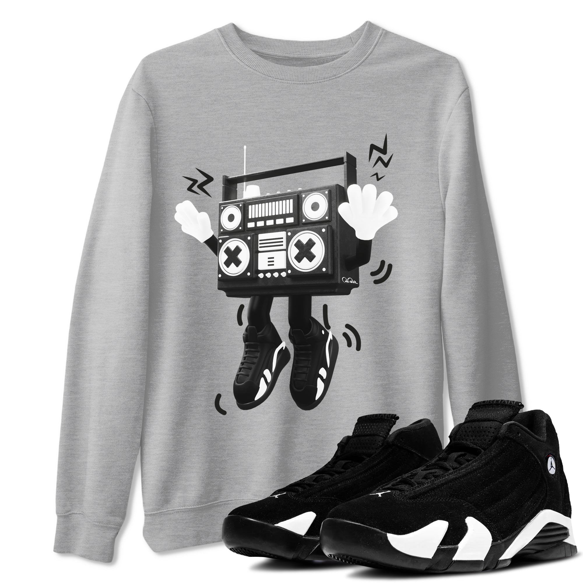 90s Radio Boy snkmatch Tee - Air Jordan 14 Panda