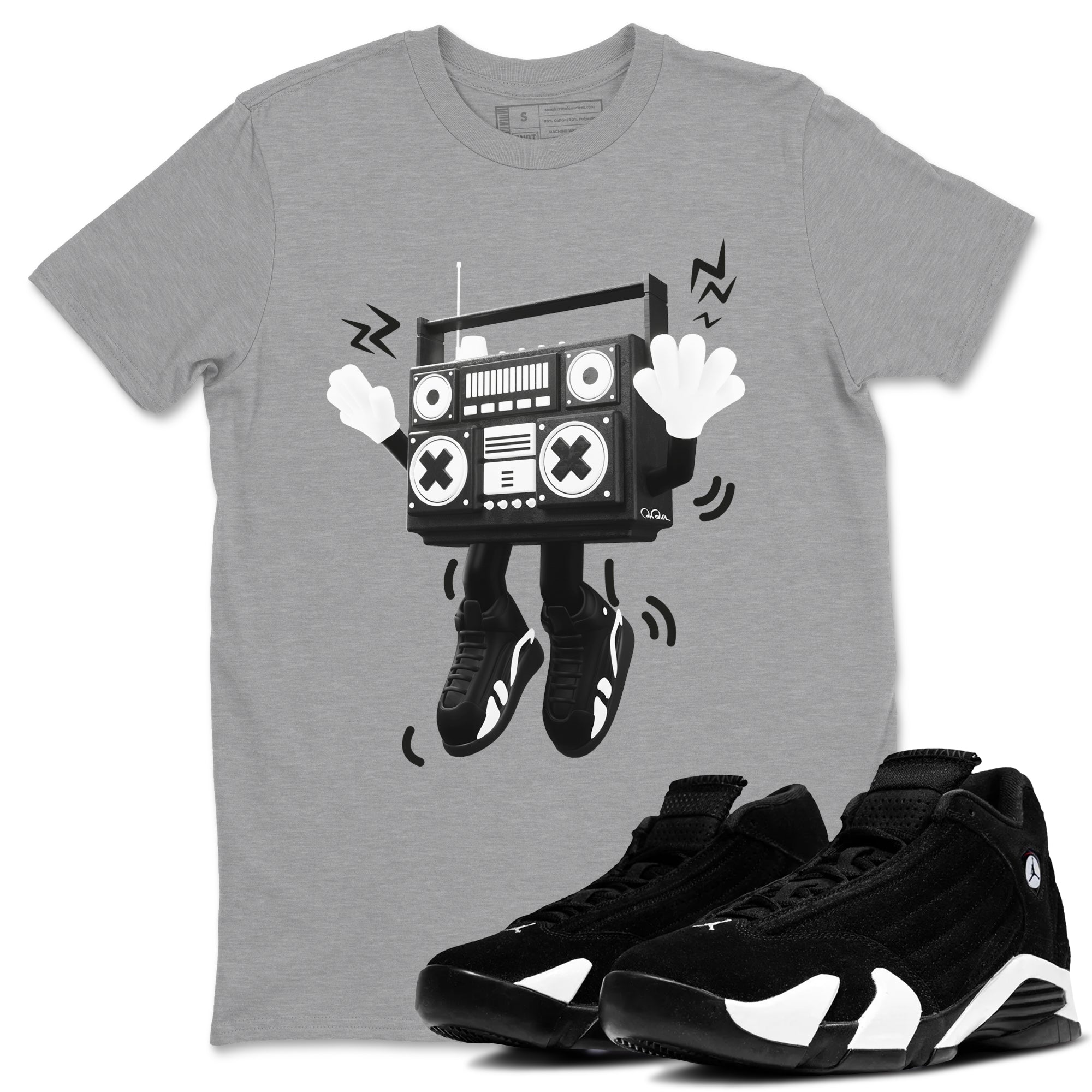 90s Radio Boy snkmatch Tee - Air Jordan 14 Panda