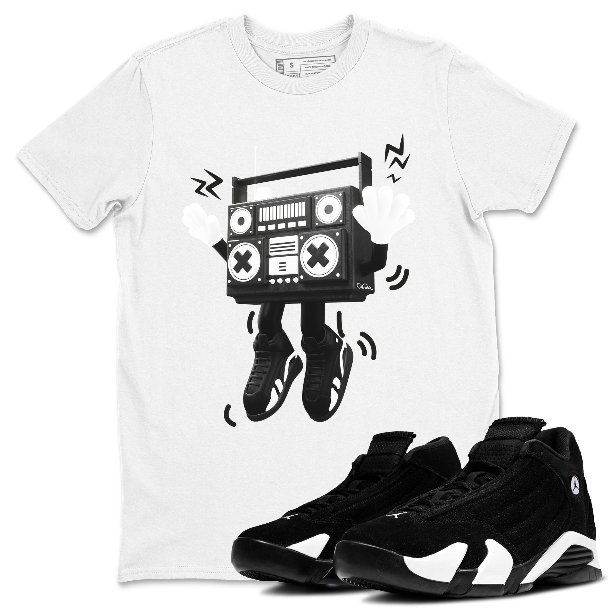 90s Radio Boy snkmatch Tee - Air Jordan 14 Panda