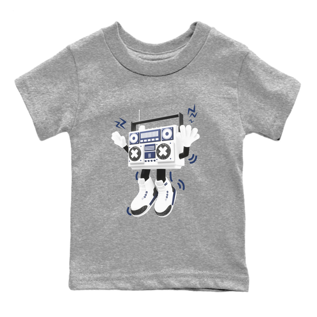 90s Radio Boy snkmatch Tees Kids - Air Jordan 3 Midnight Navy 2023
