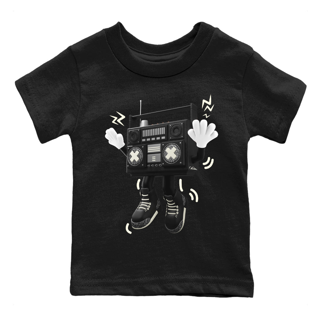 90s Radio Boy snkmatch Tee Kids - Air Jordan 3 Off Noir