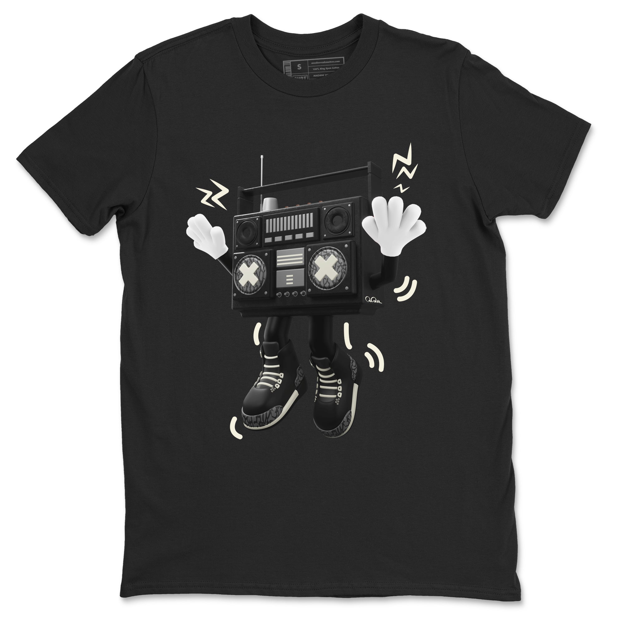 90s Radio Boy snkmatch Tee - Air Jordan 3 Off Noir