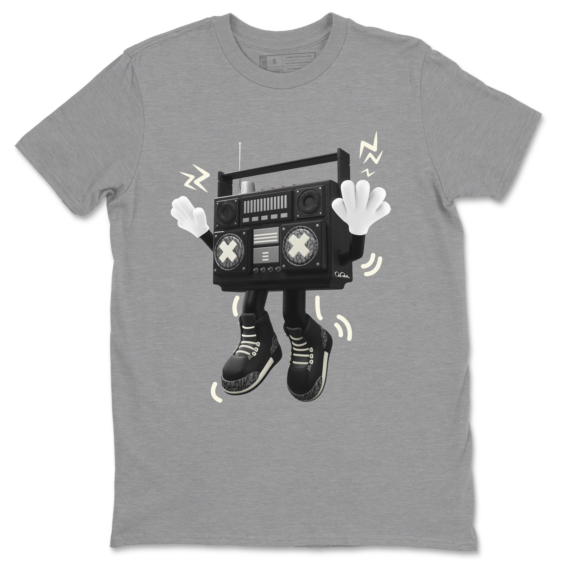 90s Radio Boy snkmatch Tee - Air Jordan 3 Off Noir