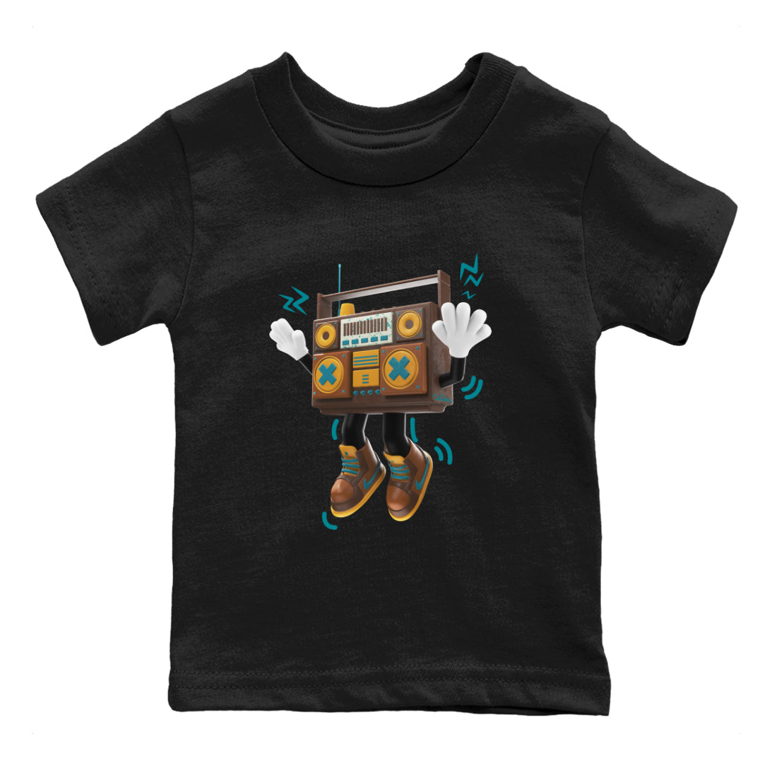 90s Radio Boy snkmatch Tee Kids - Air Jordan 4 Cacao Wow