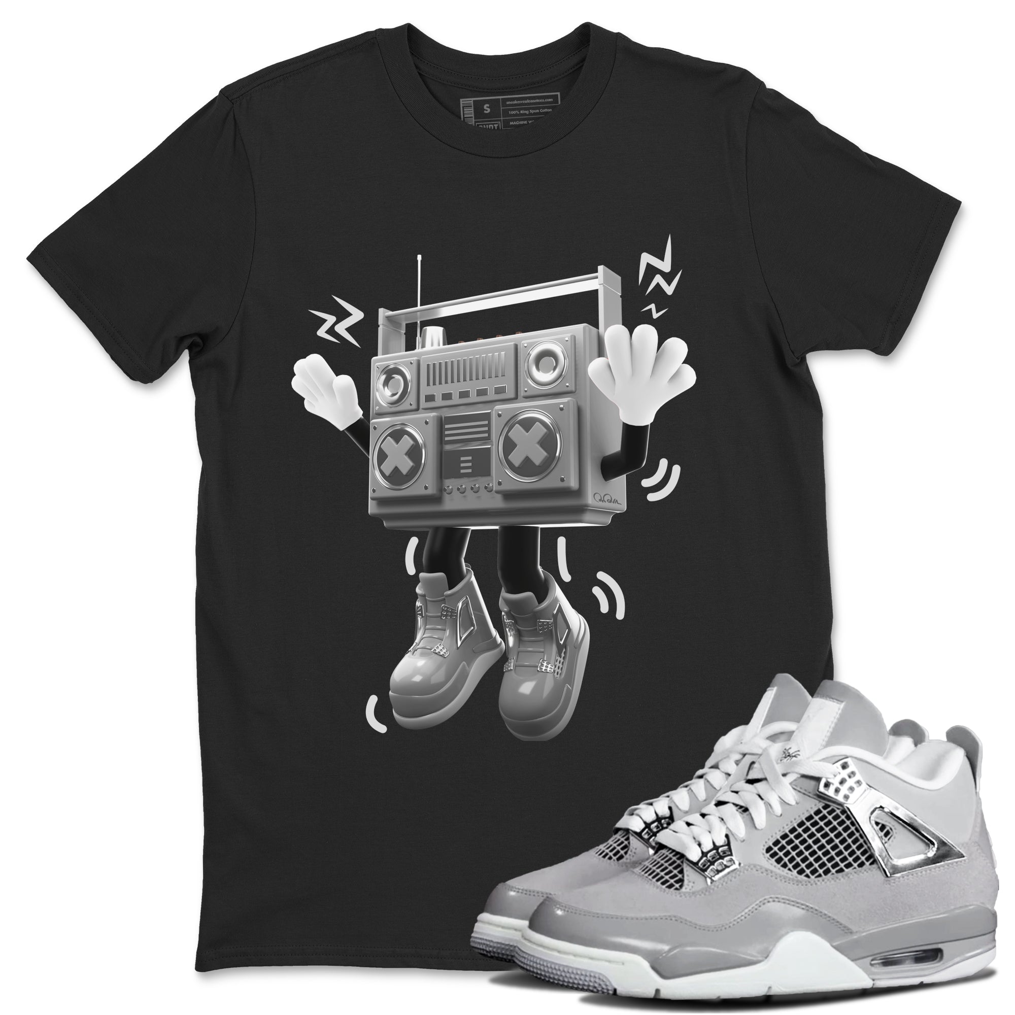 90s Radio Boy snkmatch Tee - Air Jordan 4 Frozen Moments