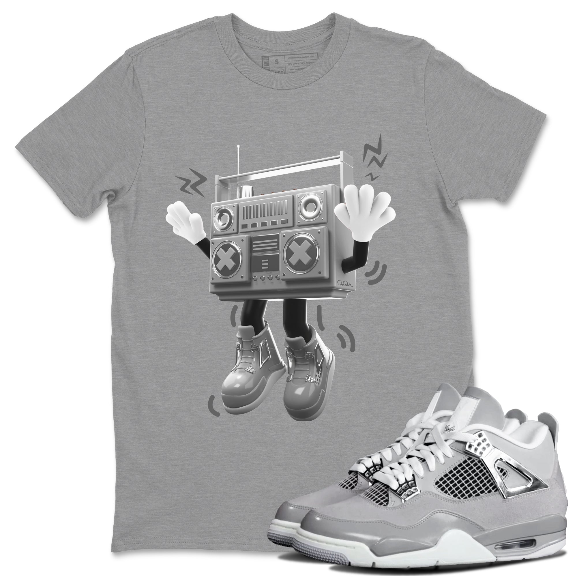 90s Radio Boy snkmatch Tee - Air Jordan 4 Frozen Moments