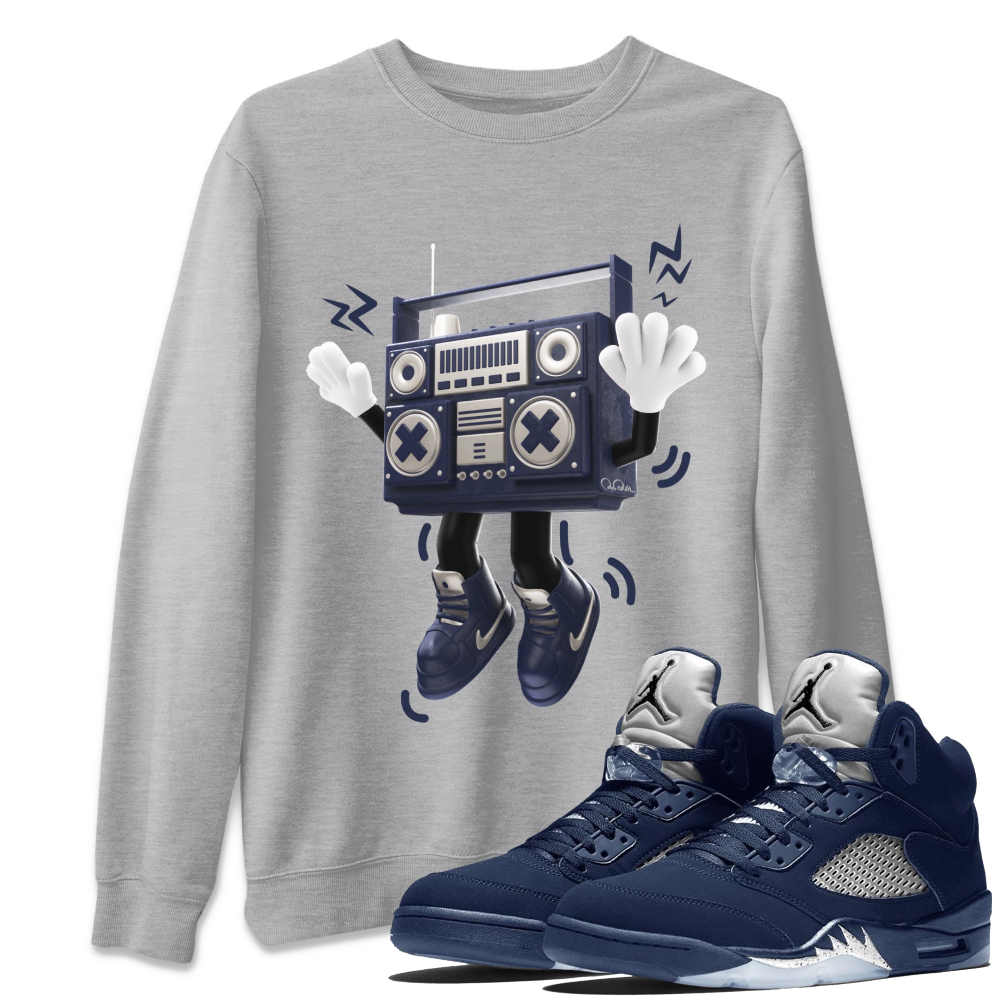 90s Radio Boy Unisex Tops - Air Jordan 5 Georgetown