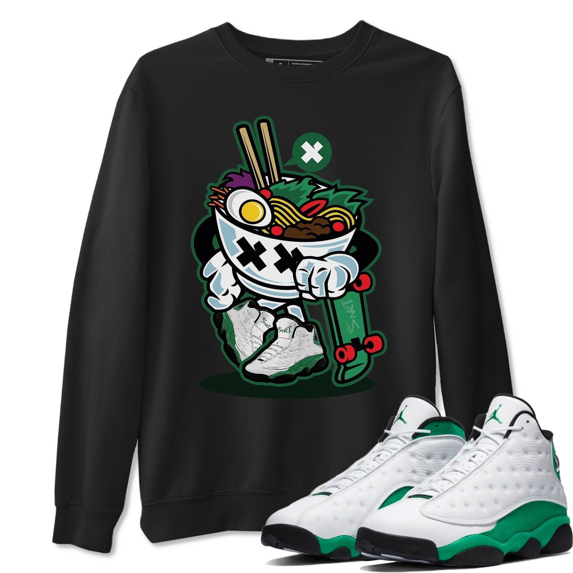 Ramen Style Unisex Tops - Air Jordan 13 Lucky Green