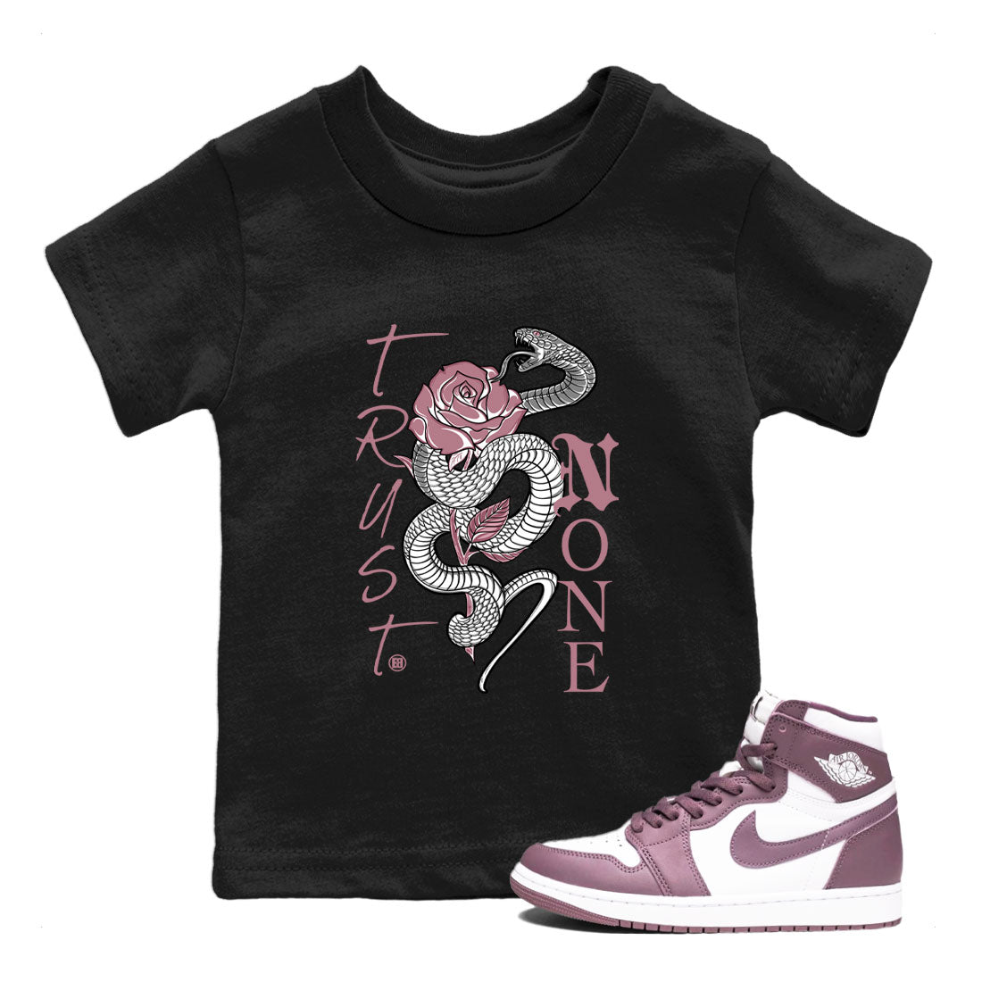 Trust None snkmatch Tee Kids - Air Jordan 1 Mauve