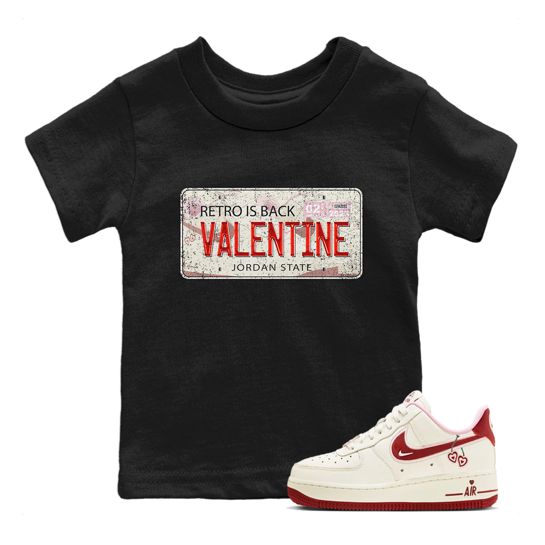 Jordan Plate Kids Tops - Air Force 1 Valentines Day