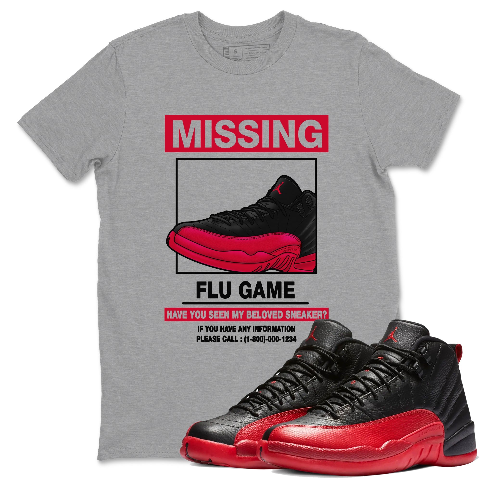 Missing snkmatch snkmatch Tees - Air Jordan 12 Flu Game