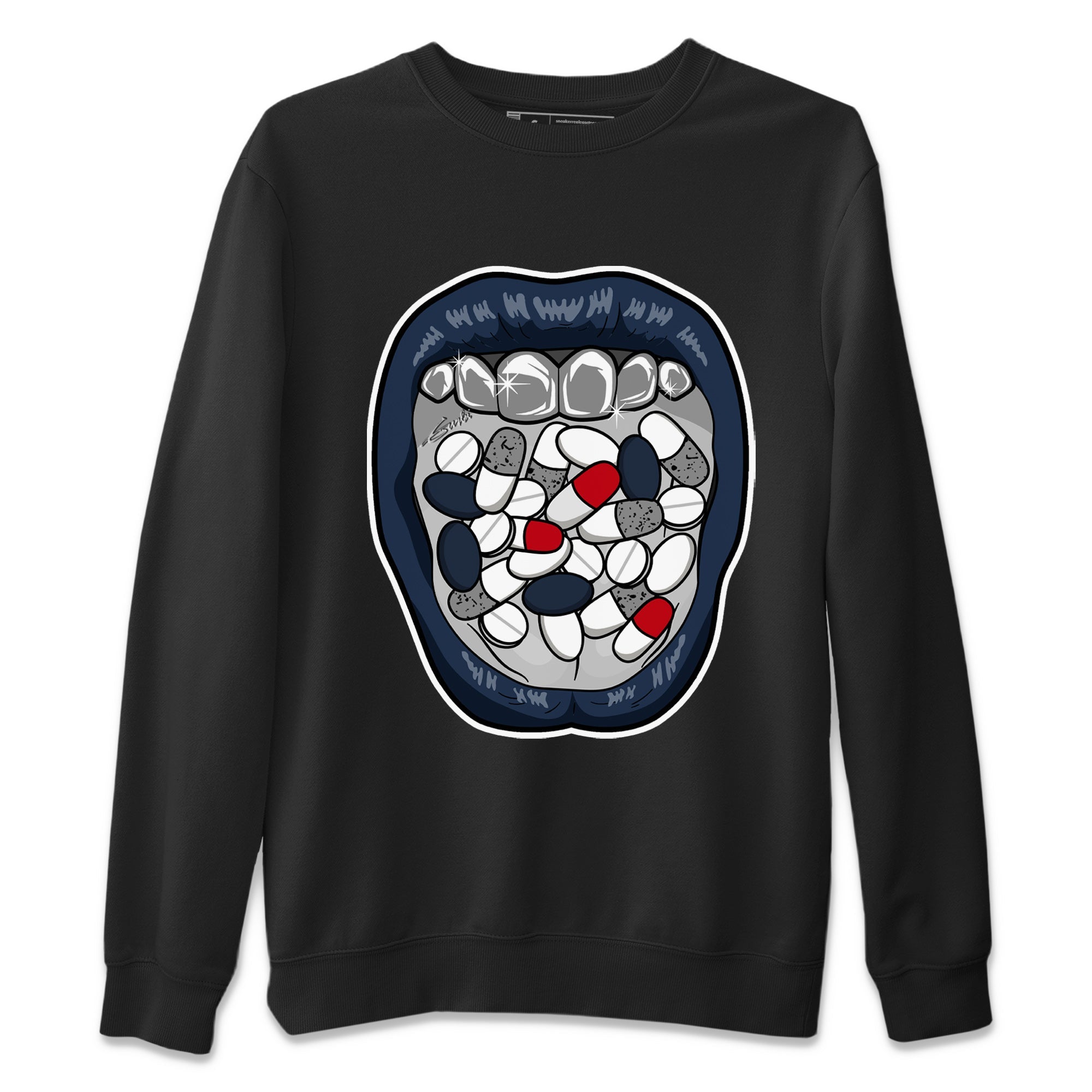Acid Lips Unisex Tops - Air Jordan 4 Midnight Navy