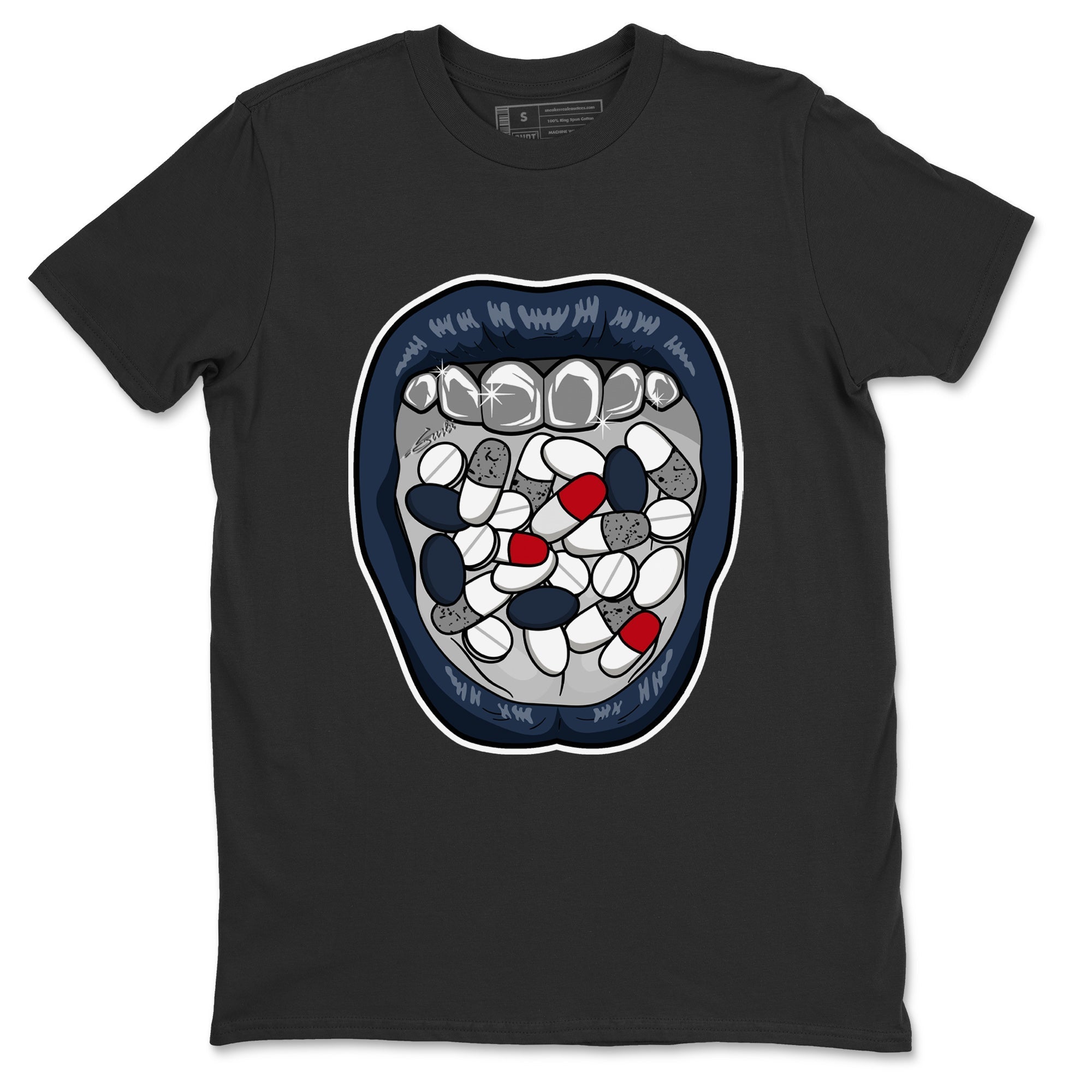 Acid Lips Unisex Tops - Air Jordan 4 Midnight Navy